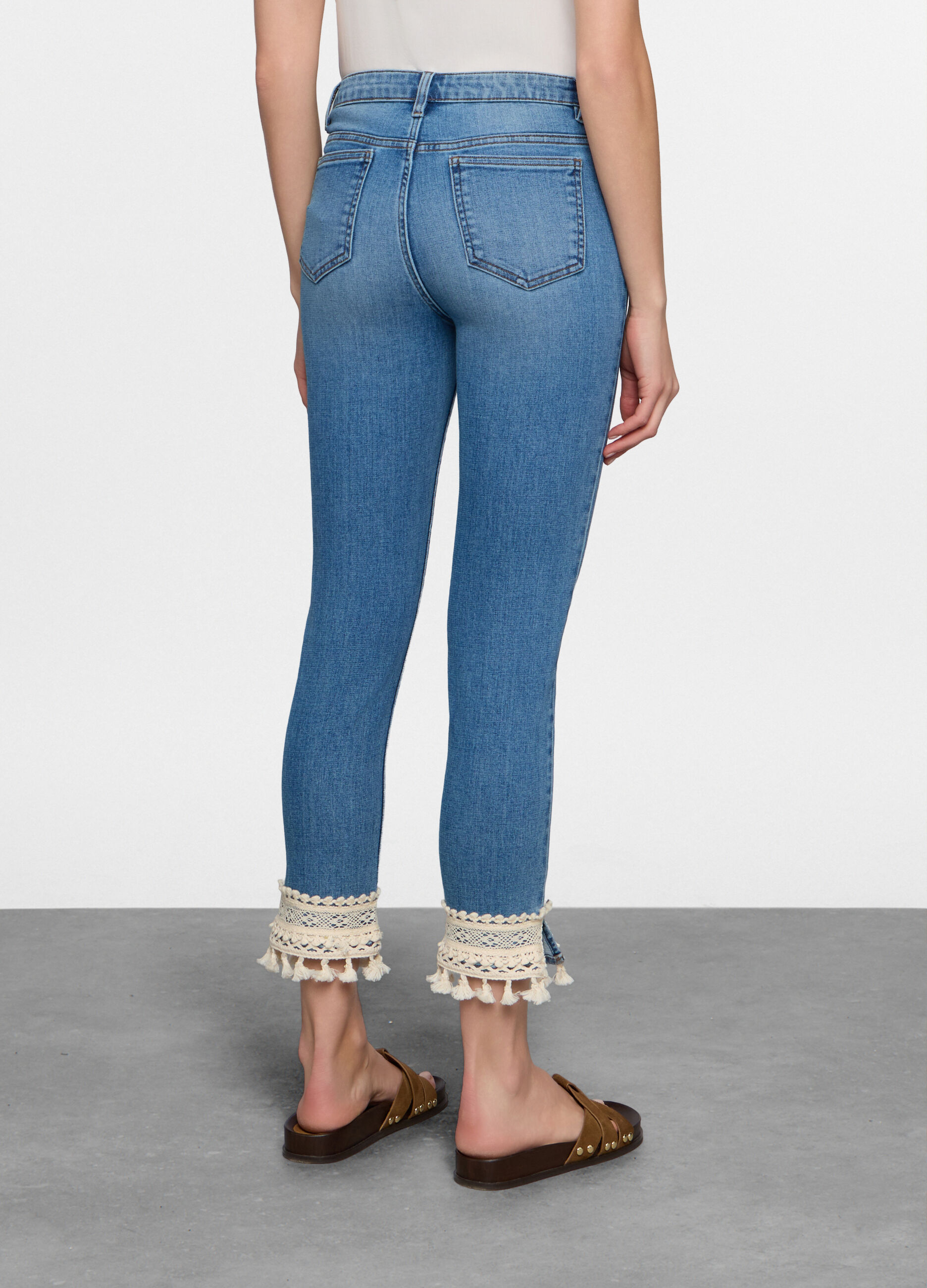 5 Tasche fit Slim in denim stretch con tape al fondo donna_1