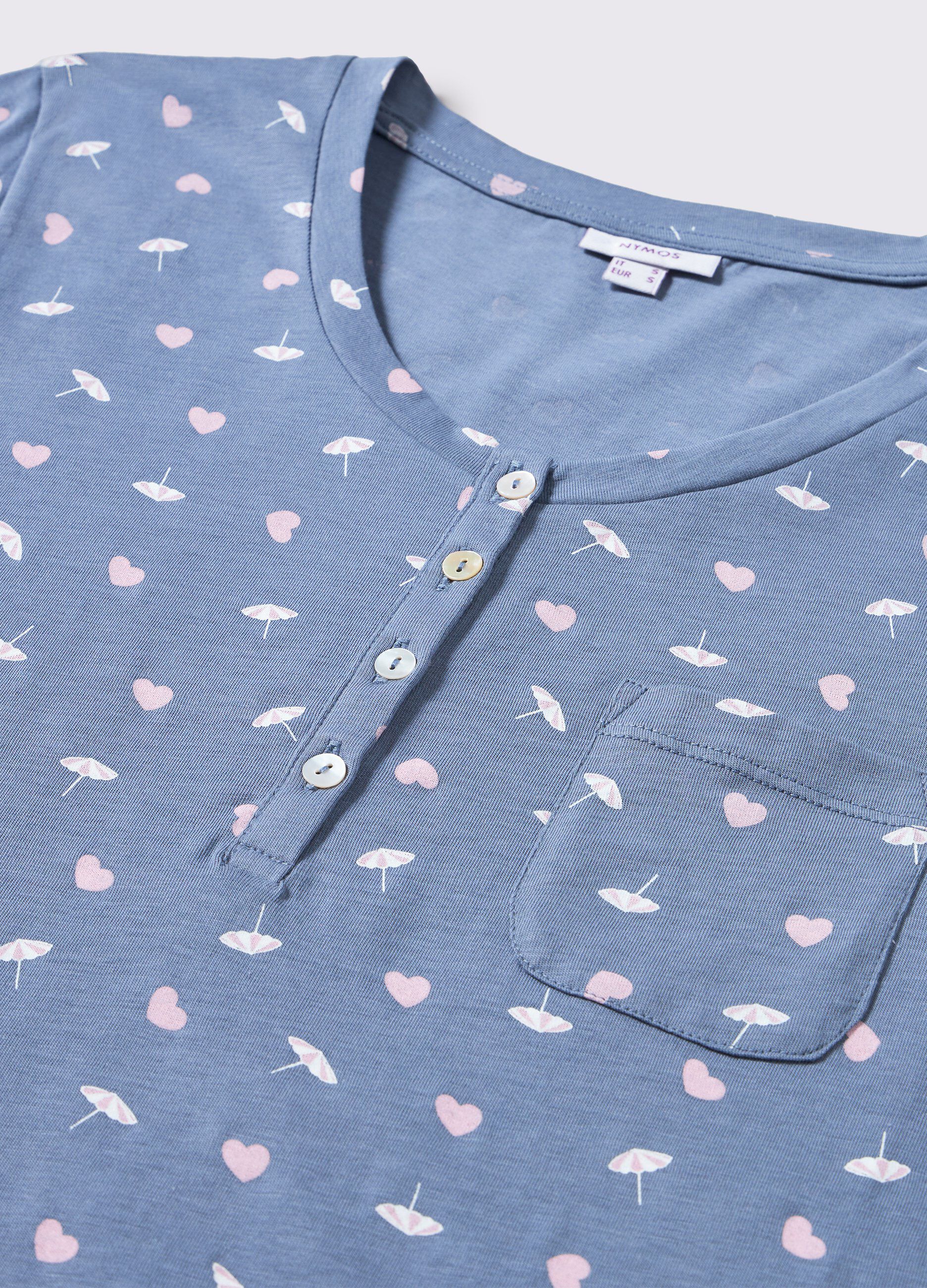 Camicia da notte in puro cotone donna_1