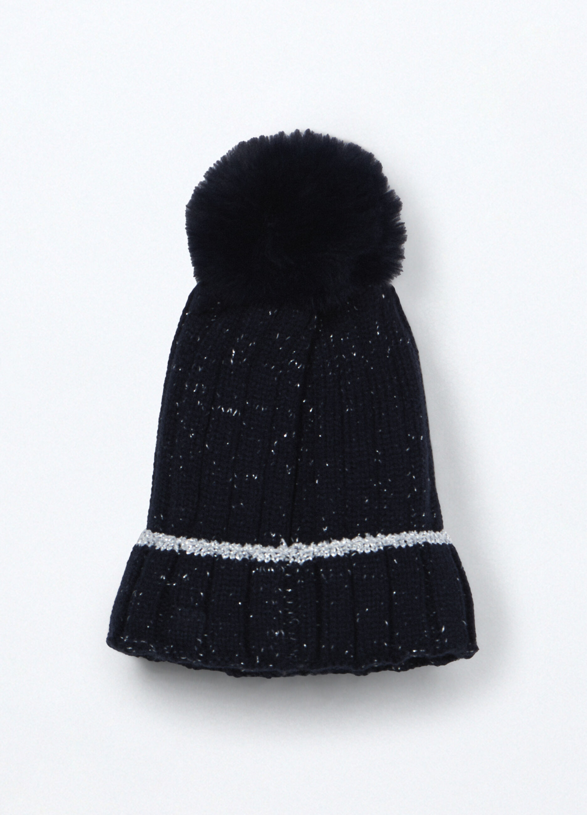 Berretto tricot con pon pom_1
