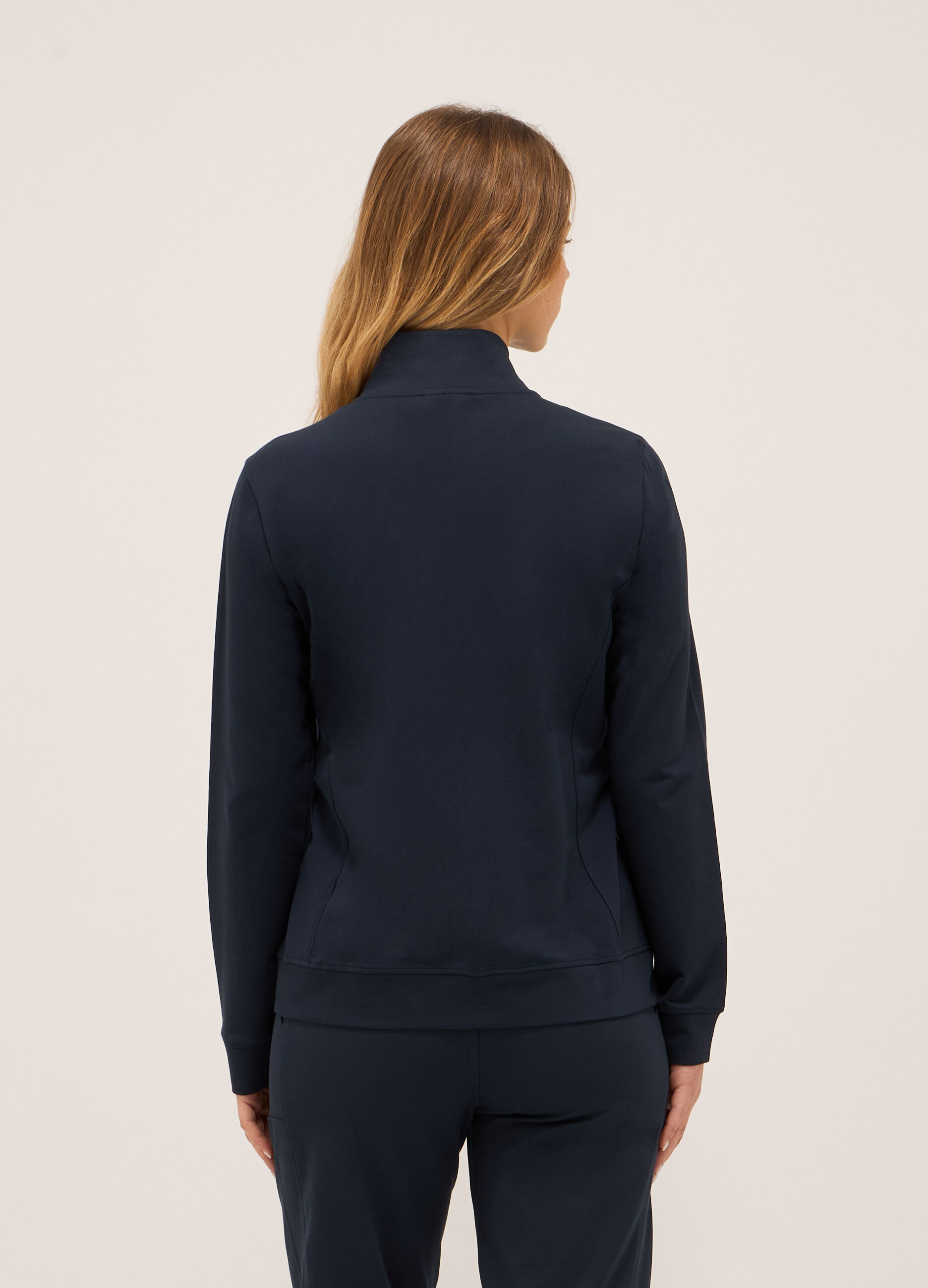Felpa in french terry di cotone stretch donna_1