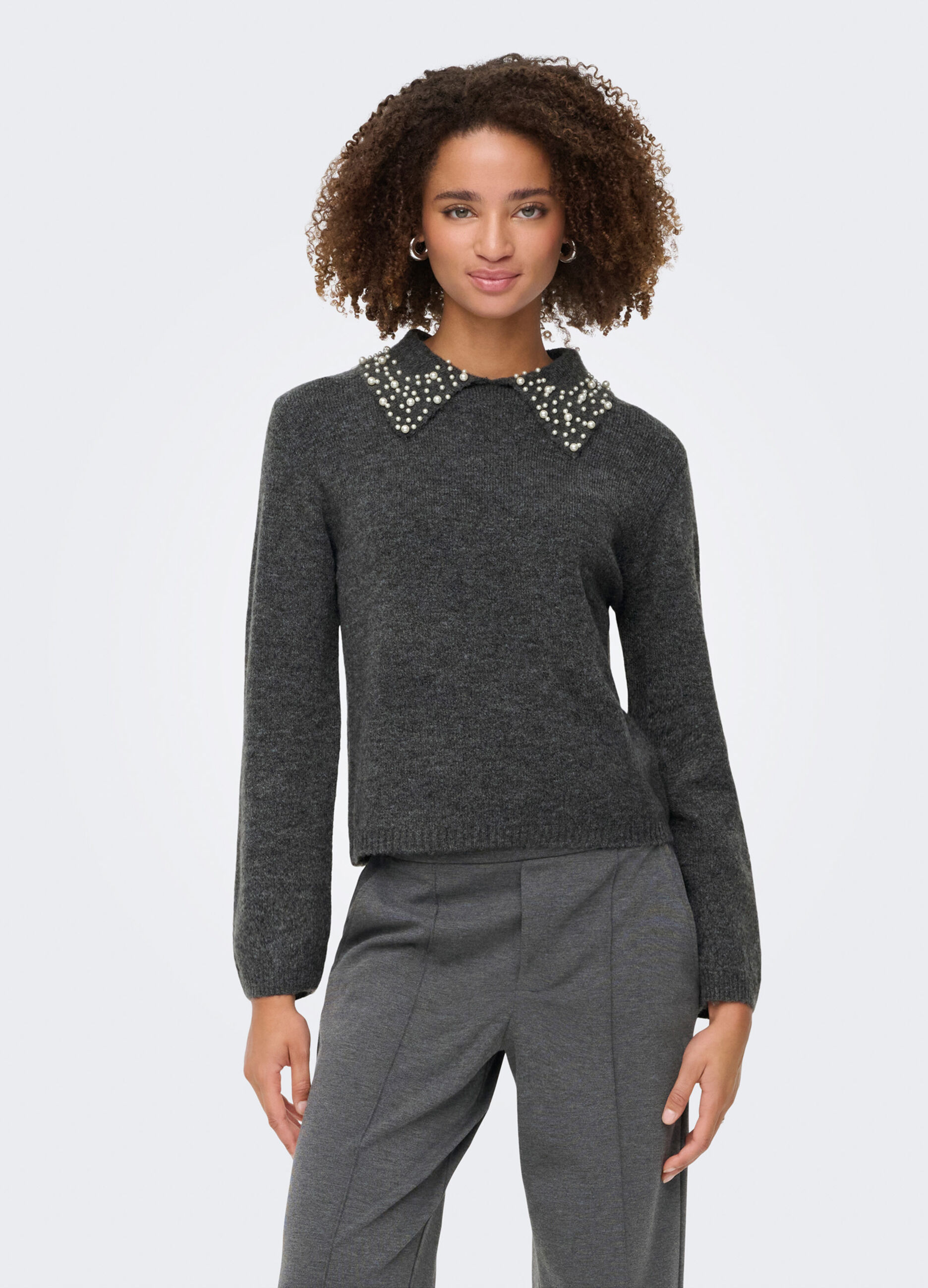 Tricot con perle applicate donna_0