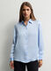 Camicia Fit Over con colletto alla francese in raso donna_0
