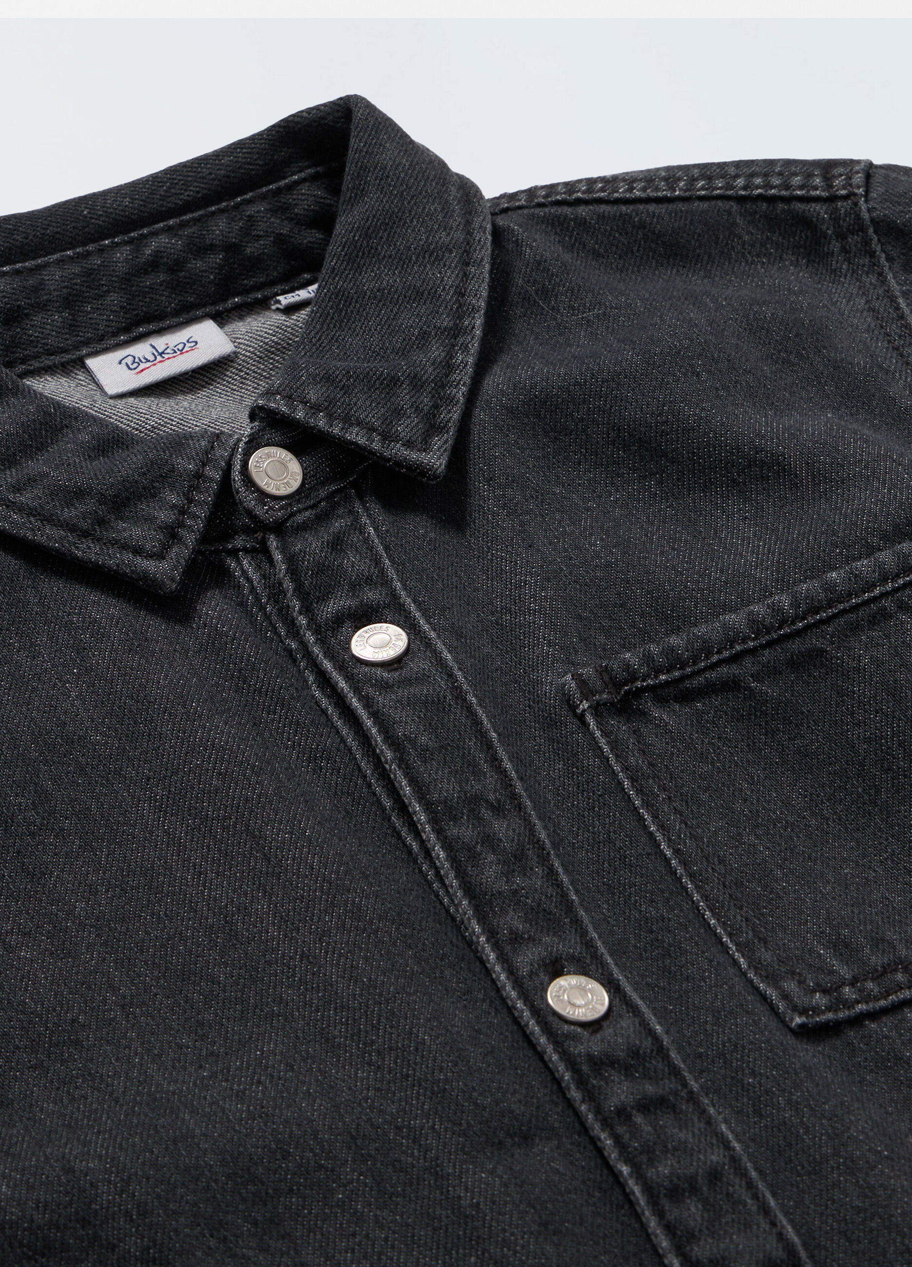 Camicia in denim di misto cotone bambino_1