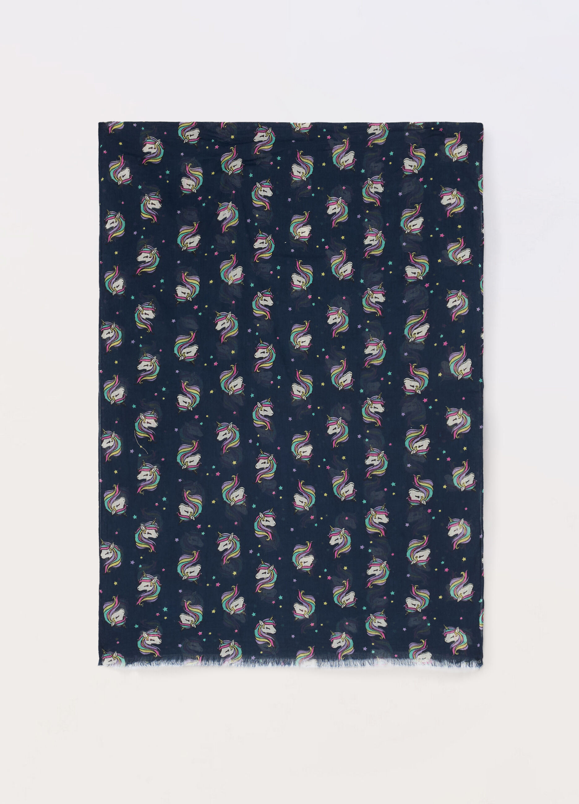 Sciarpa in puro cotone con stampa_0