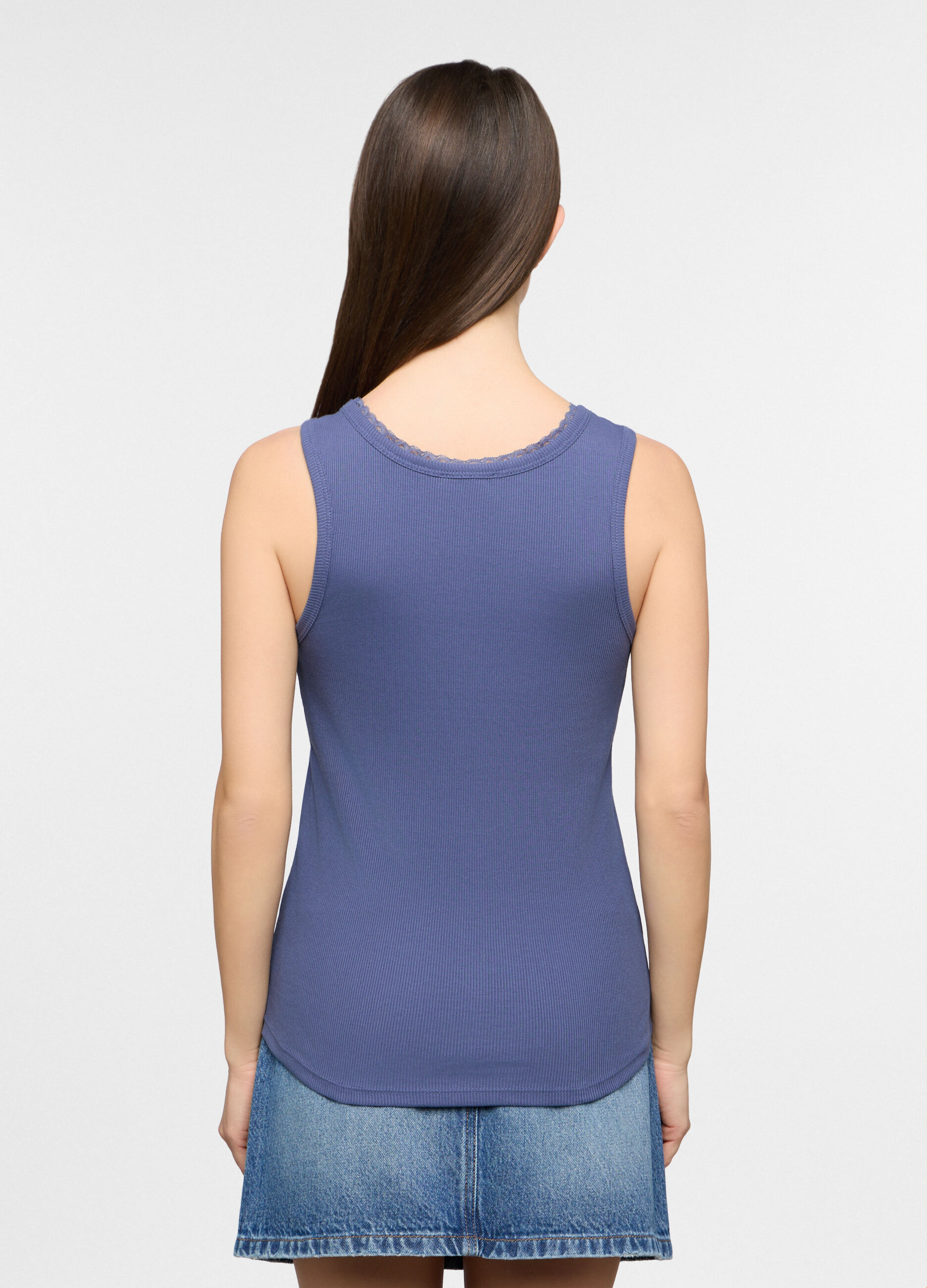 Canotta girocollo in costina donna_1