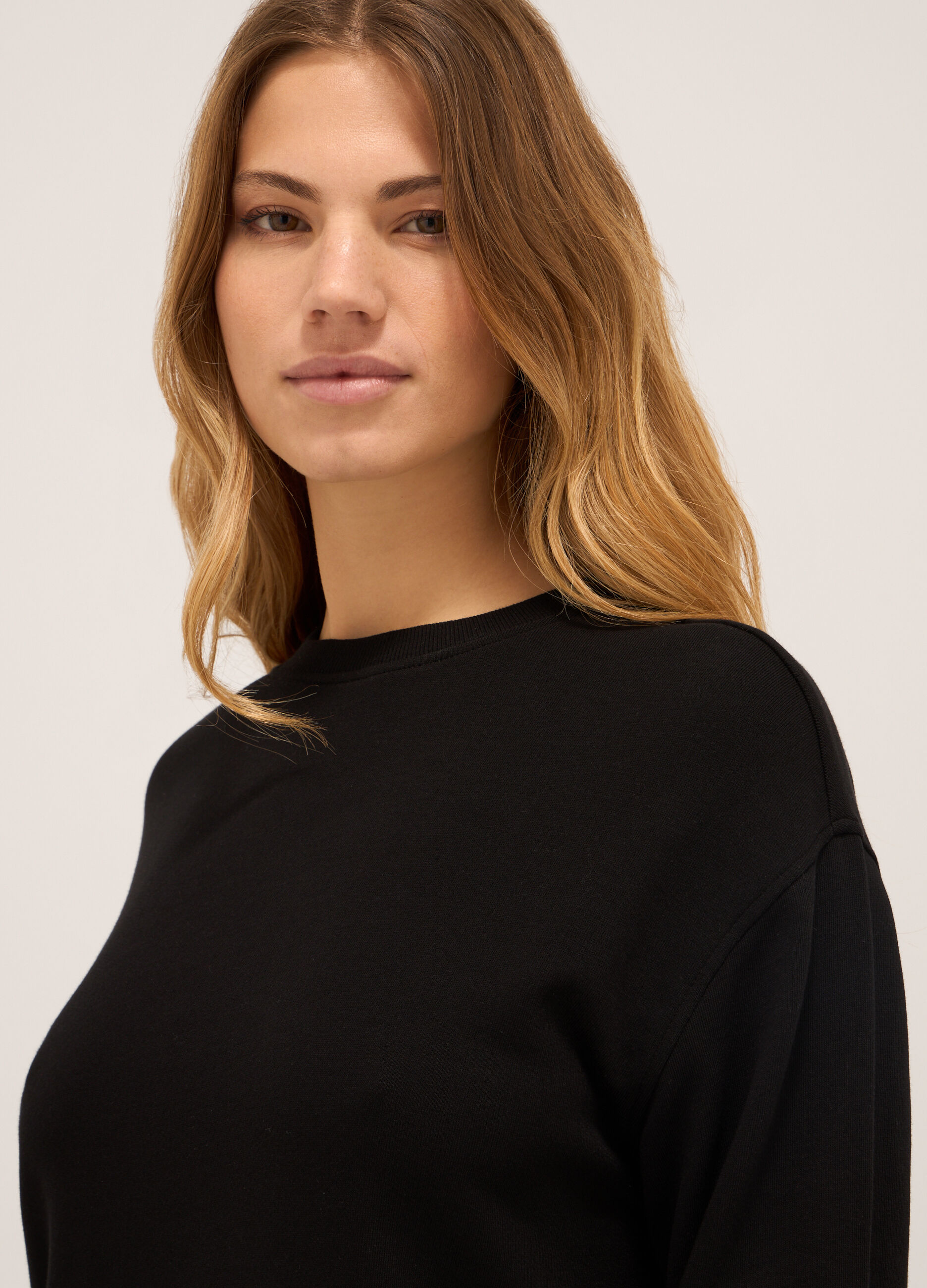 Felpa in french terry di puro cotone donna_2