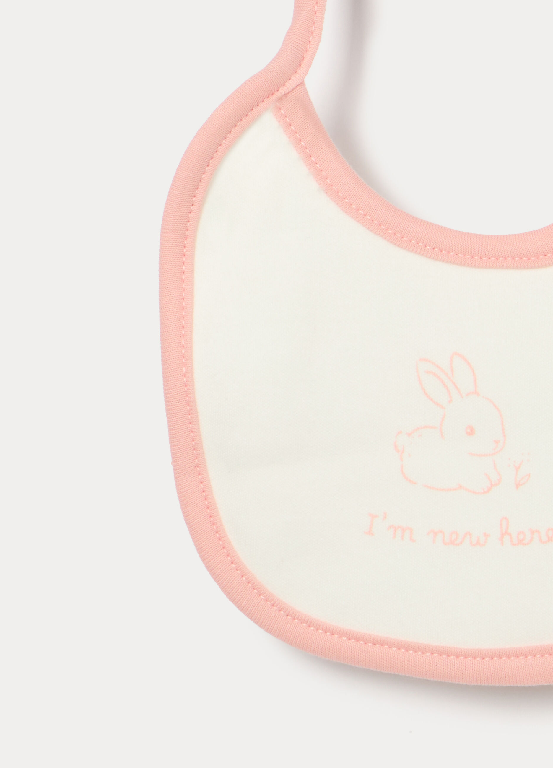 Pack 2 bavaglini in interlock di puro cotone neonata_2