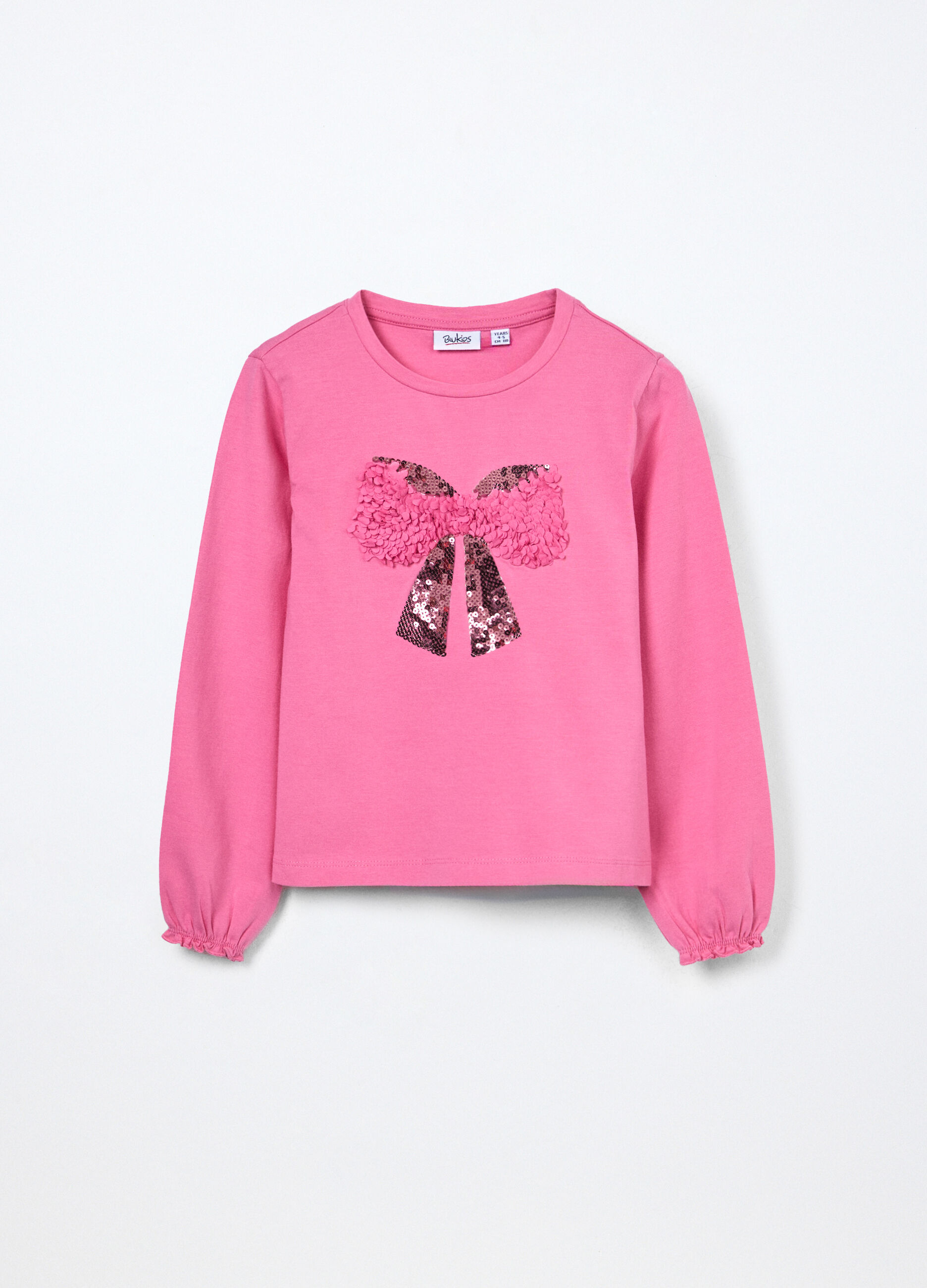 T-shirt in jersey di cotone stretch bambina_0