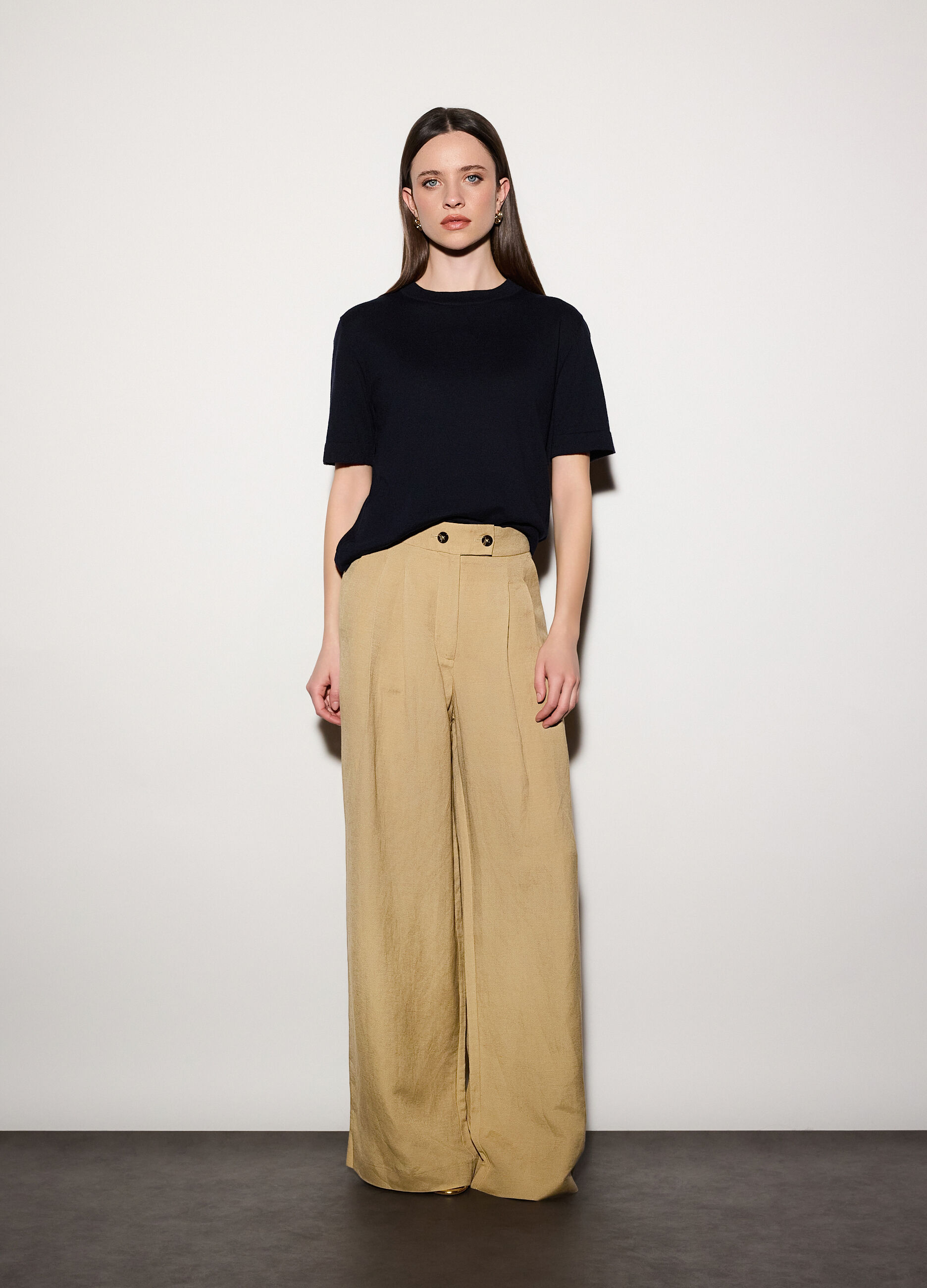 Maglia girocollo rasata donna_0