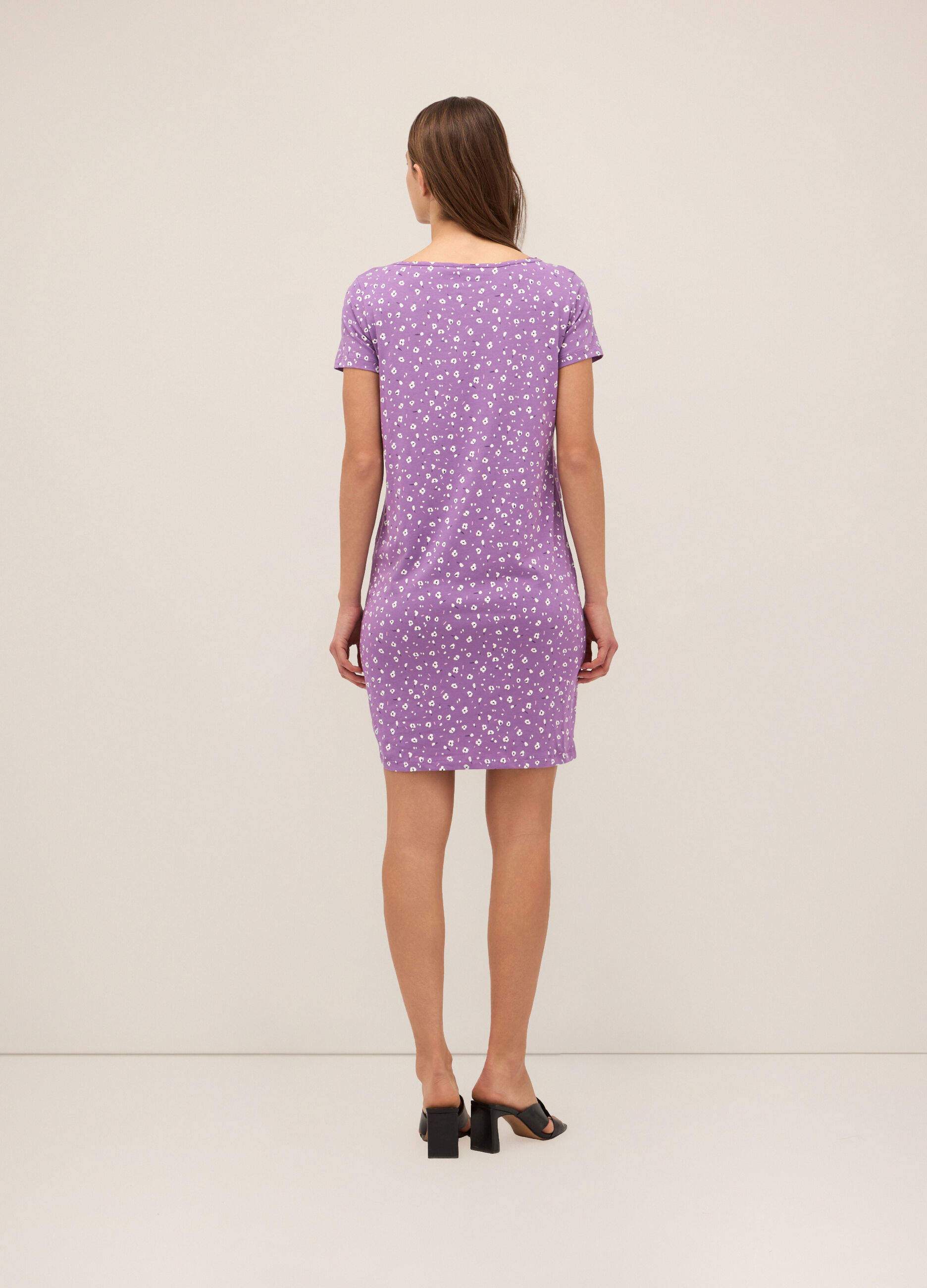 Abito corto in cotone stretch donna_1