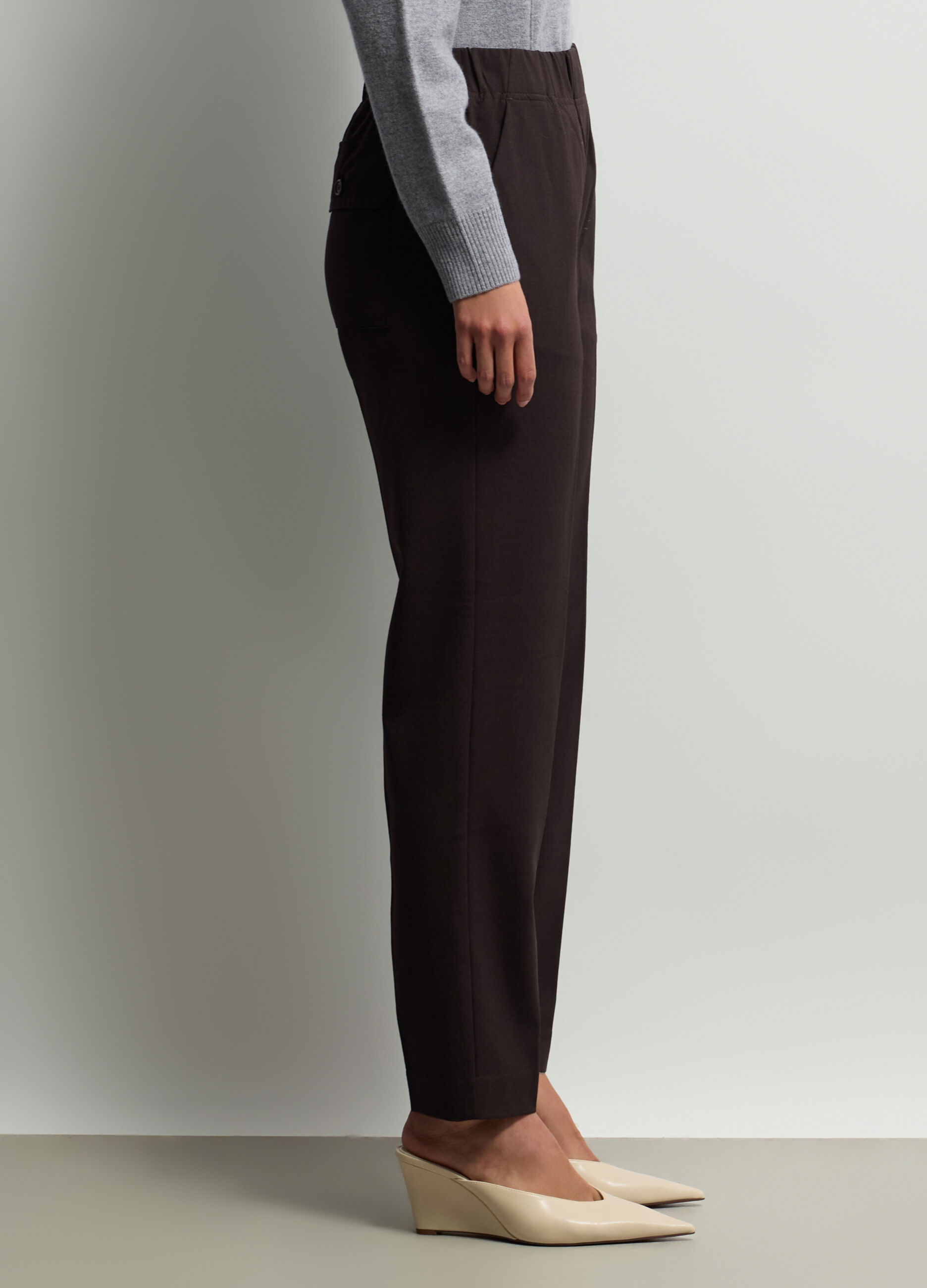 Pantaloni Fit Regular misto viscosa stretch donna_1