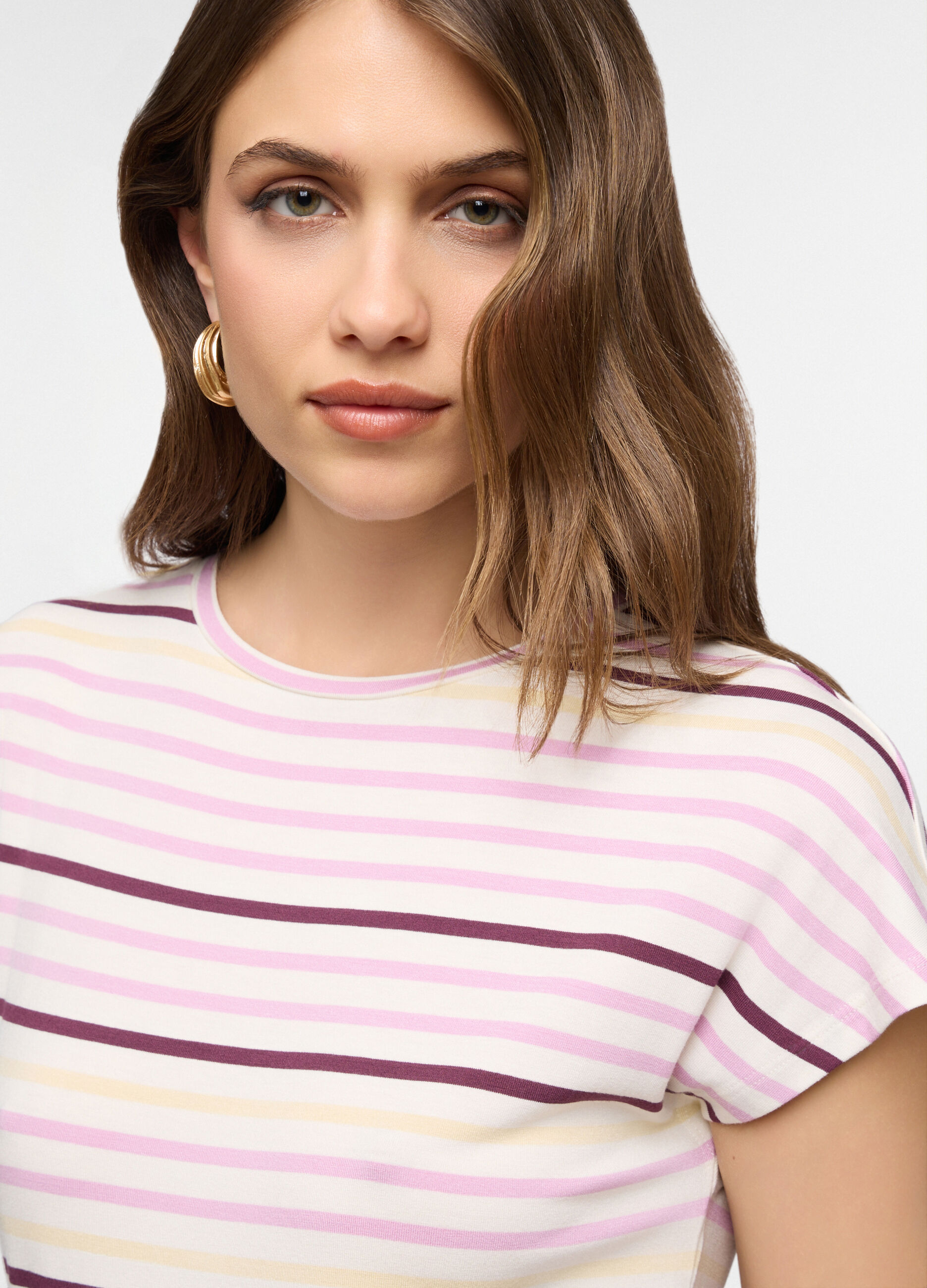 T-shirt girocollo stretch donna_2