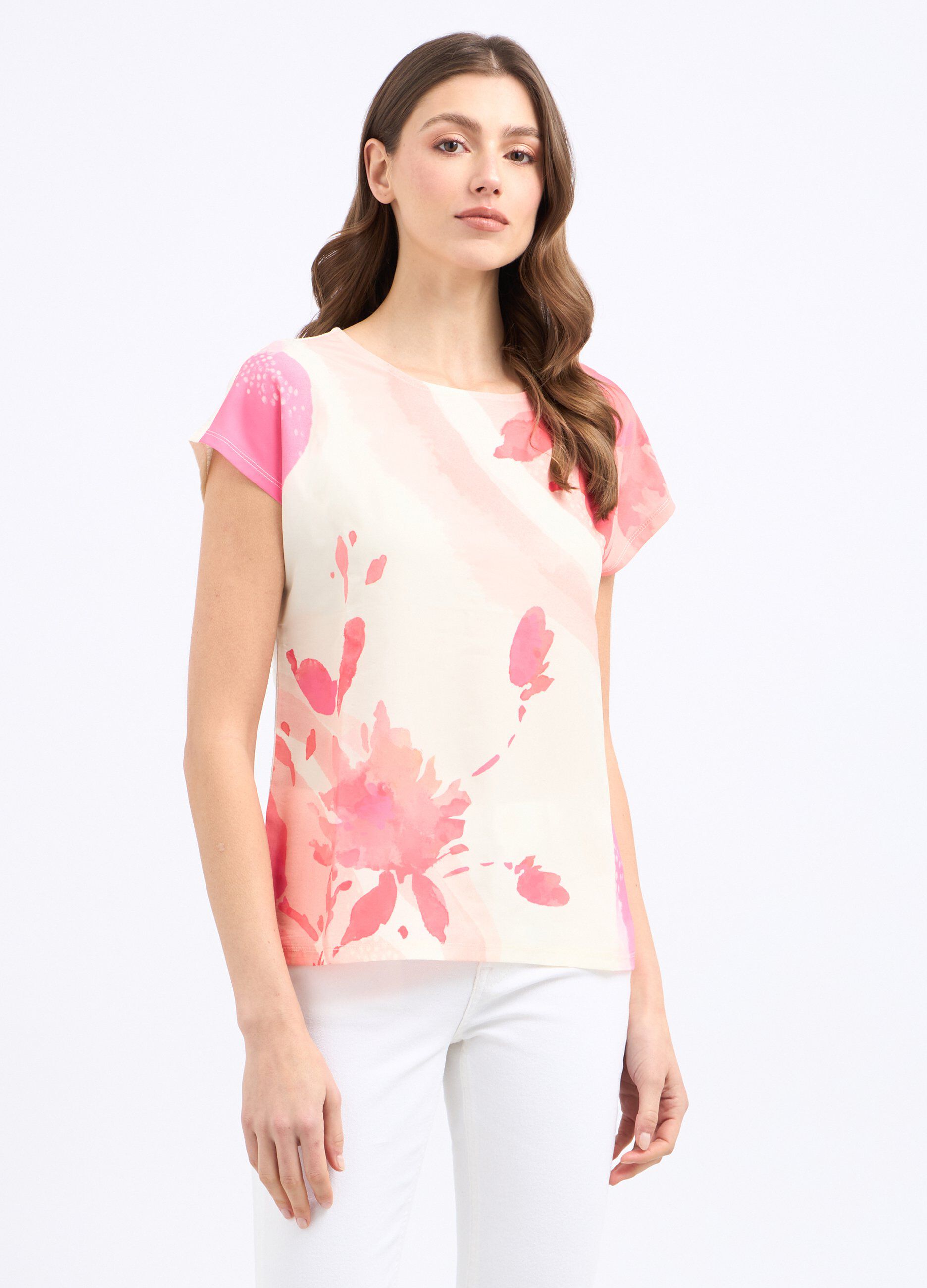 T-shirt in misto cotone donna_0