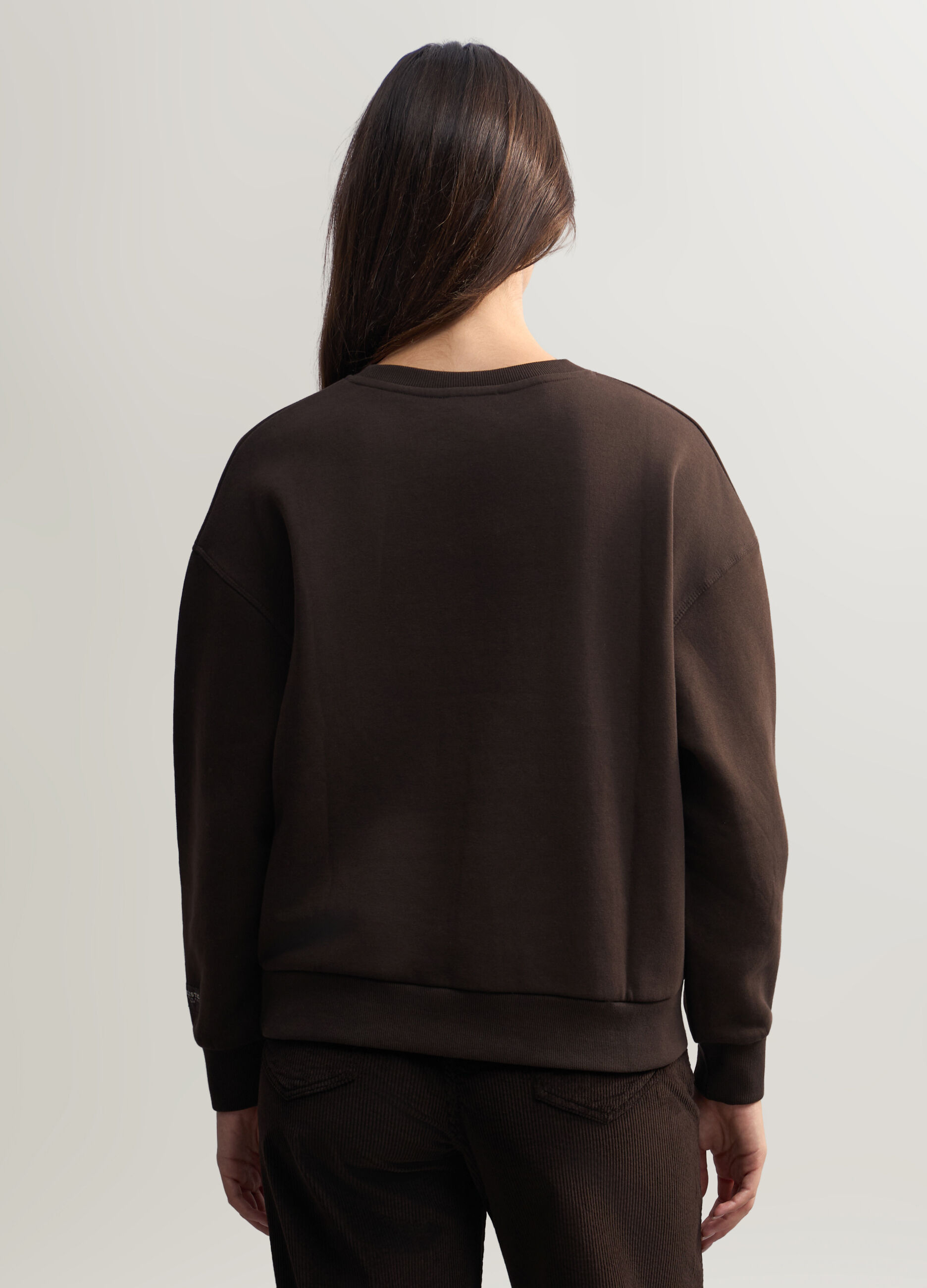 Felpa girocollo misto cotone donna_1