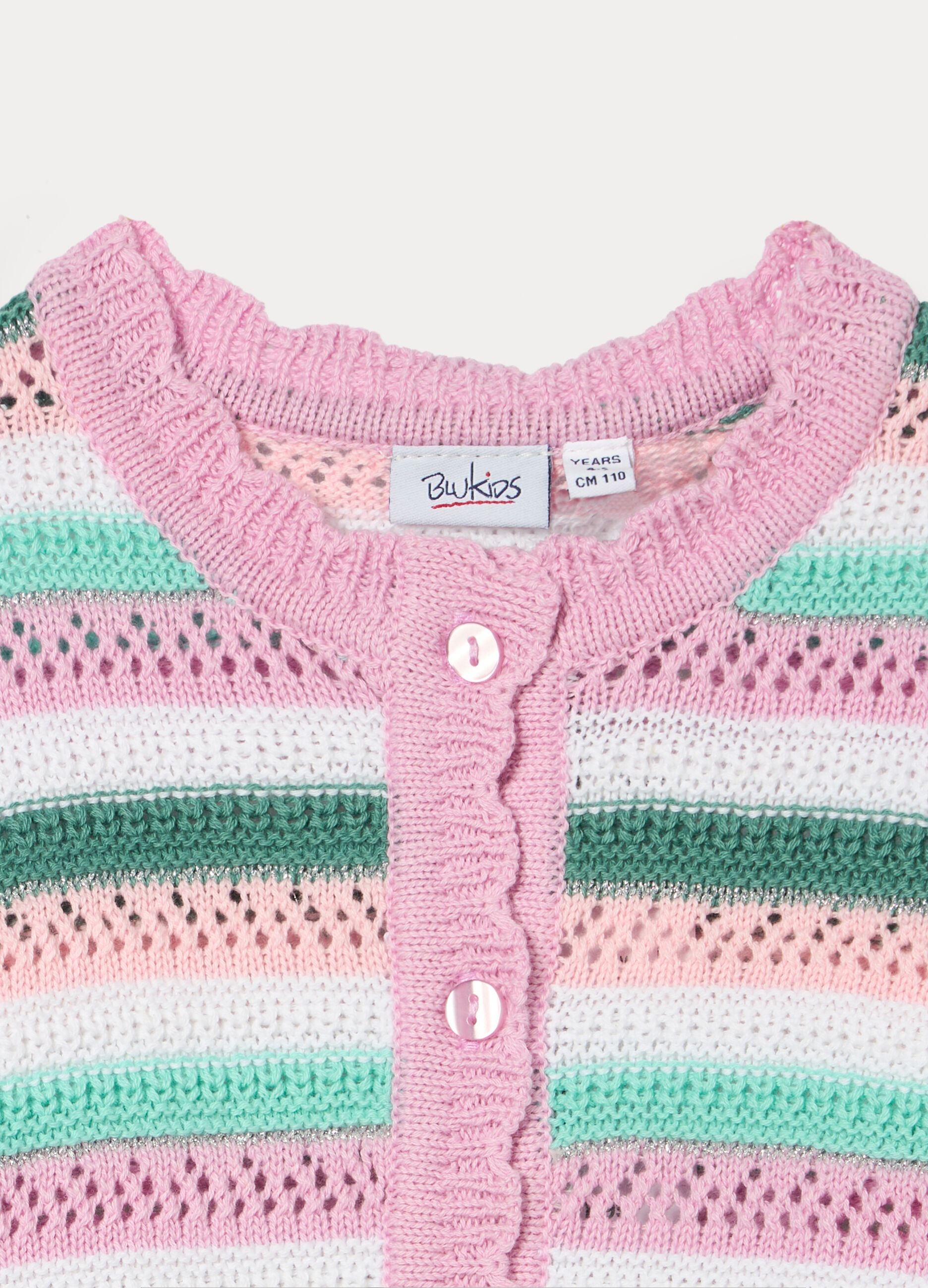Cardigan tricot in puro cotone bambina_2