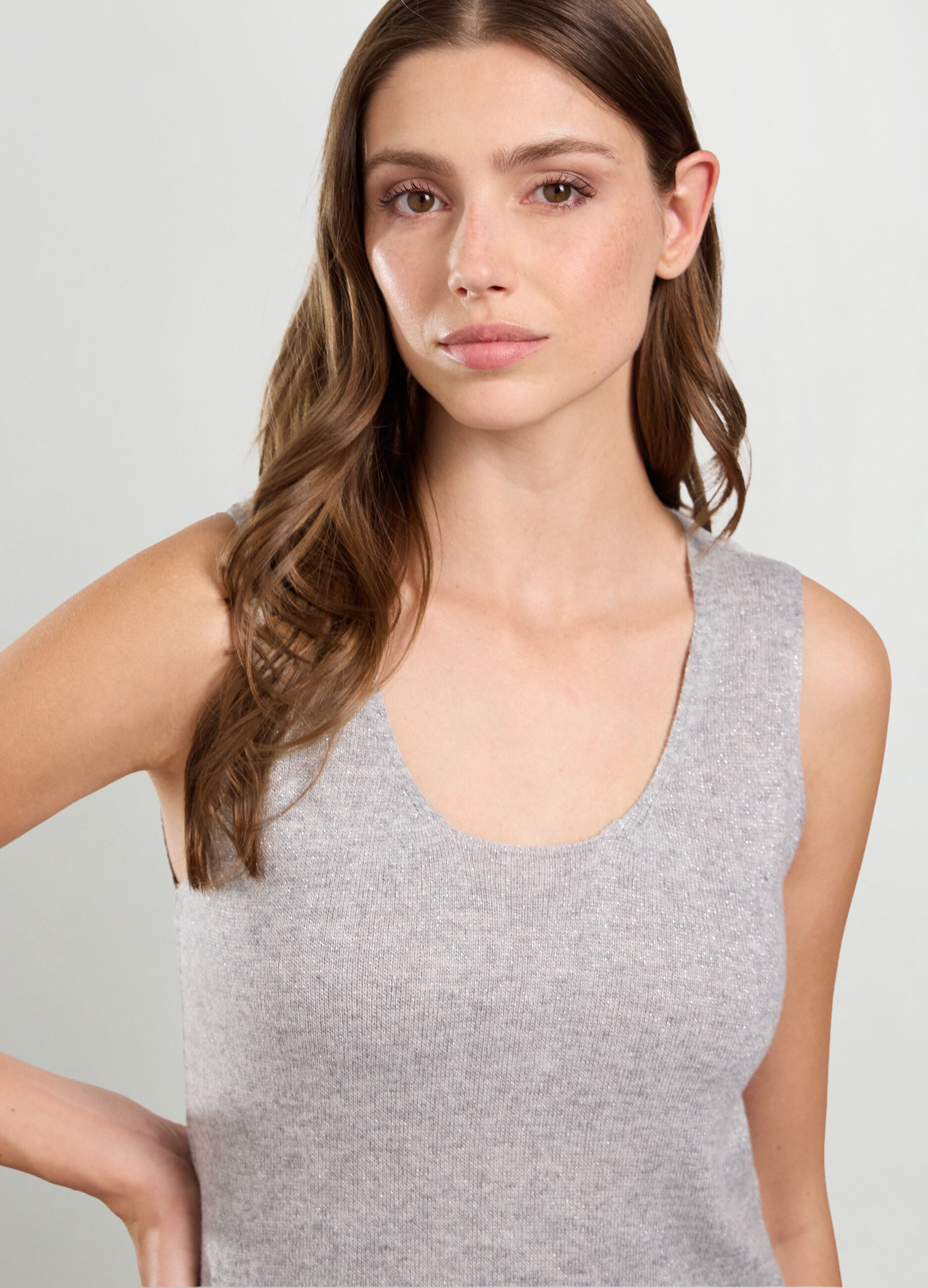 Canotta tricot misto lana donna_2