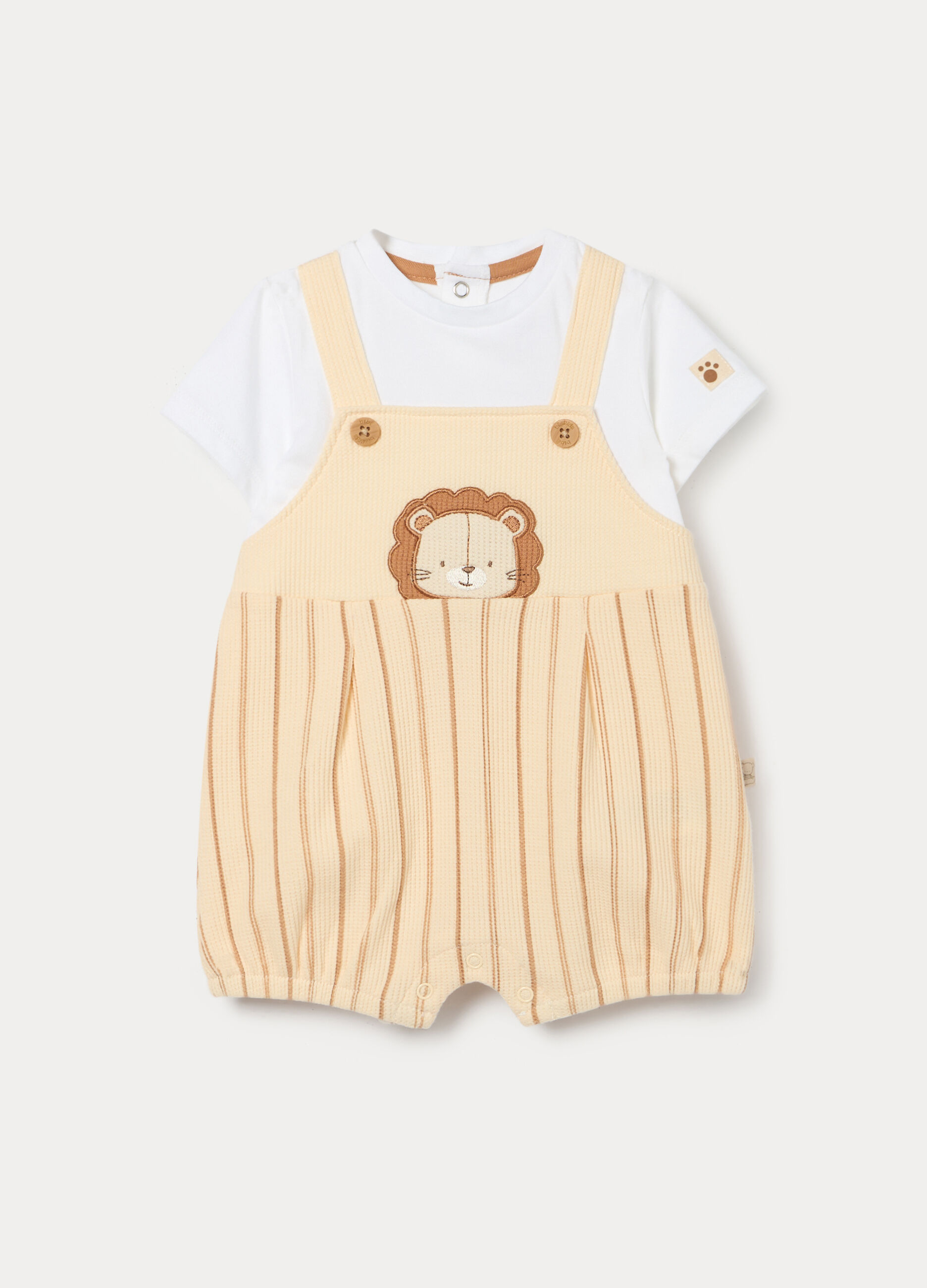 Pagliaccetto in cotone stretch neonato_0