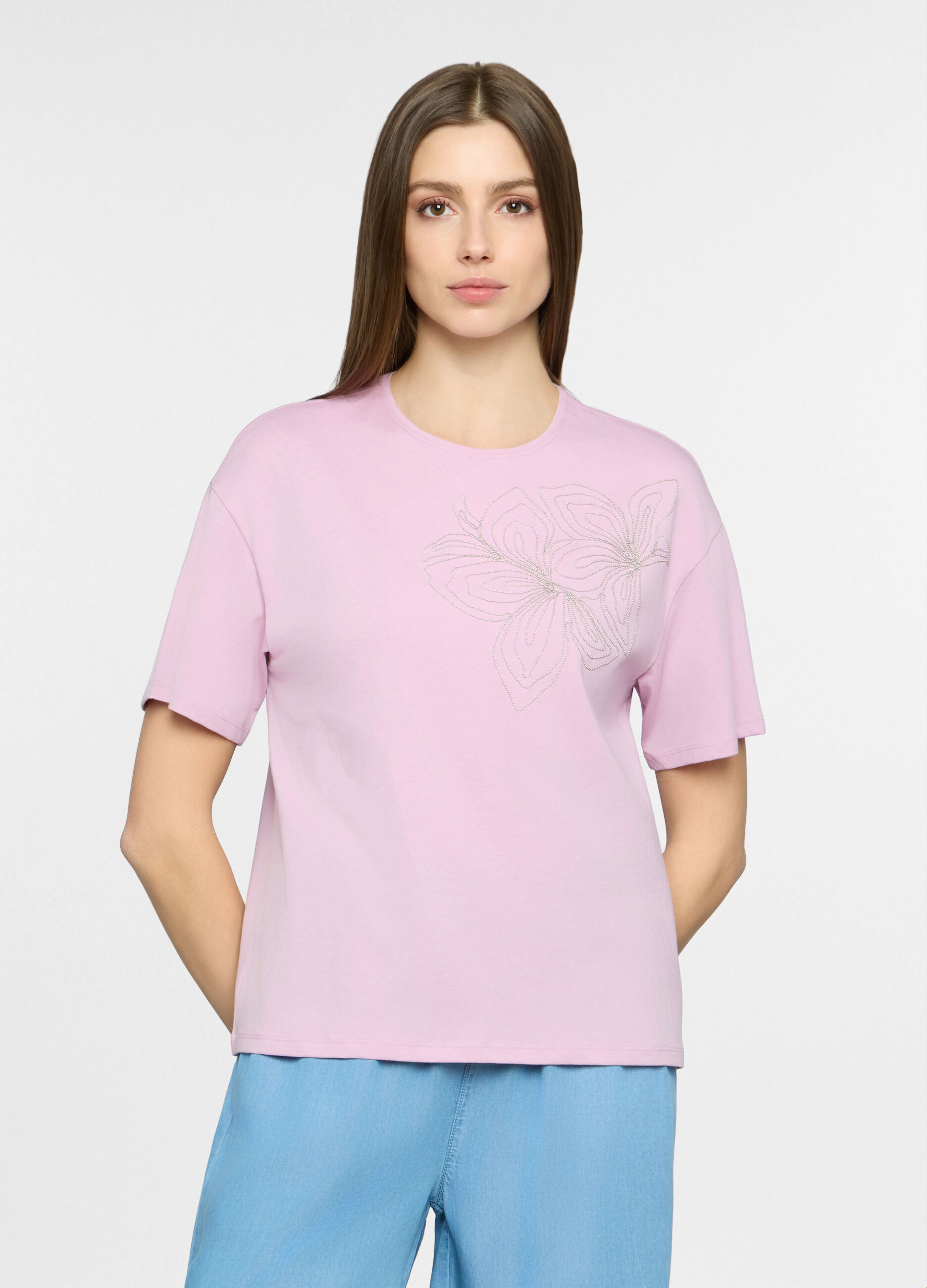 T-shirt girocollo donna _0