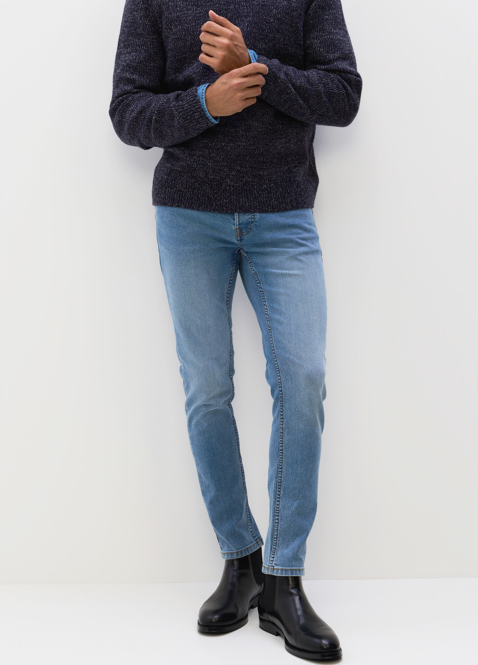 Jeans skinny fit in denim stretch uomo_3