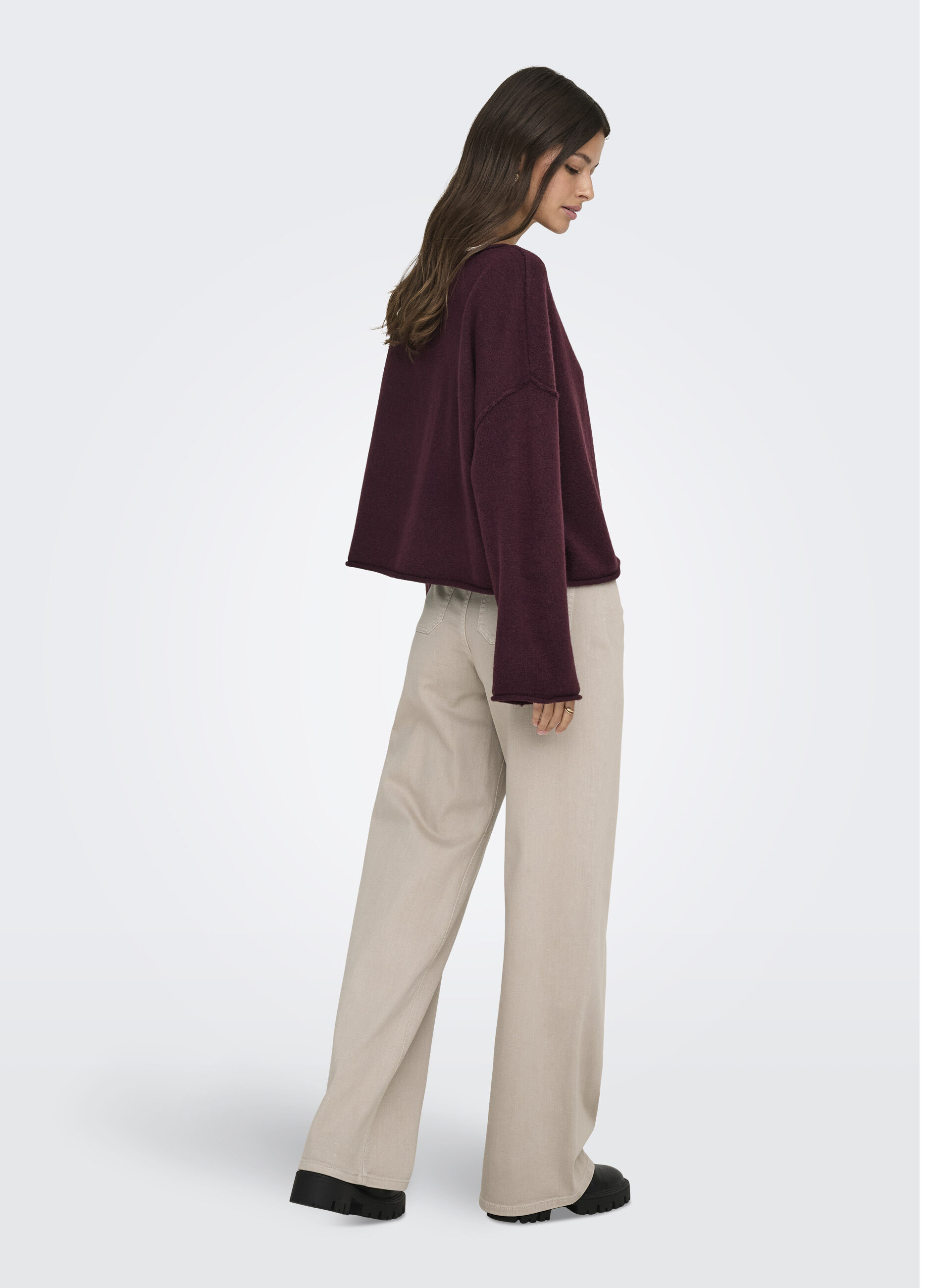 Pantaloni Wide Leg in denim donna_1