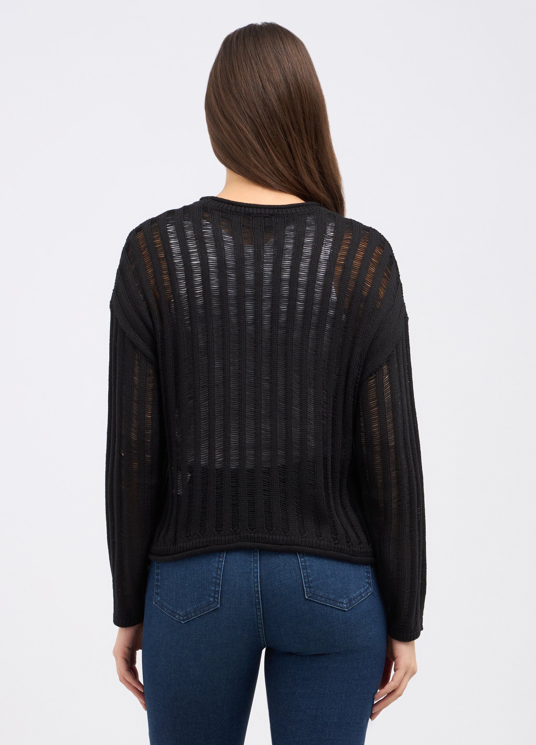 Tricot con lavorazione a righe donna_1