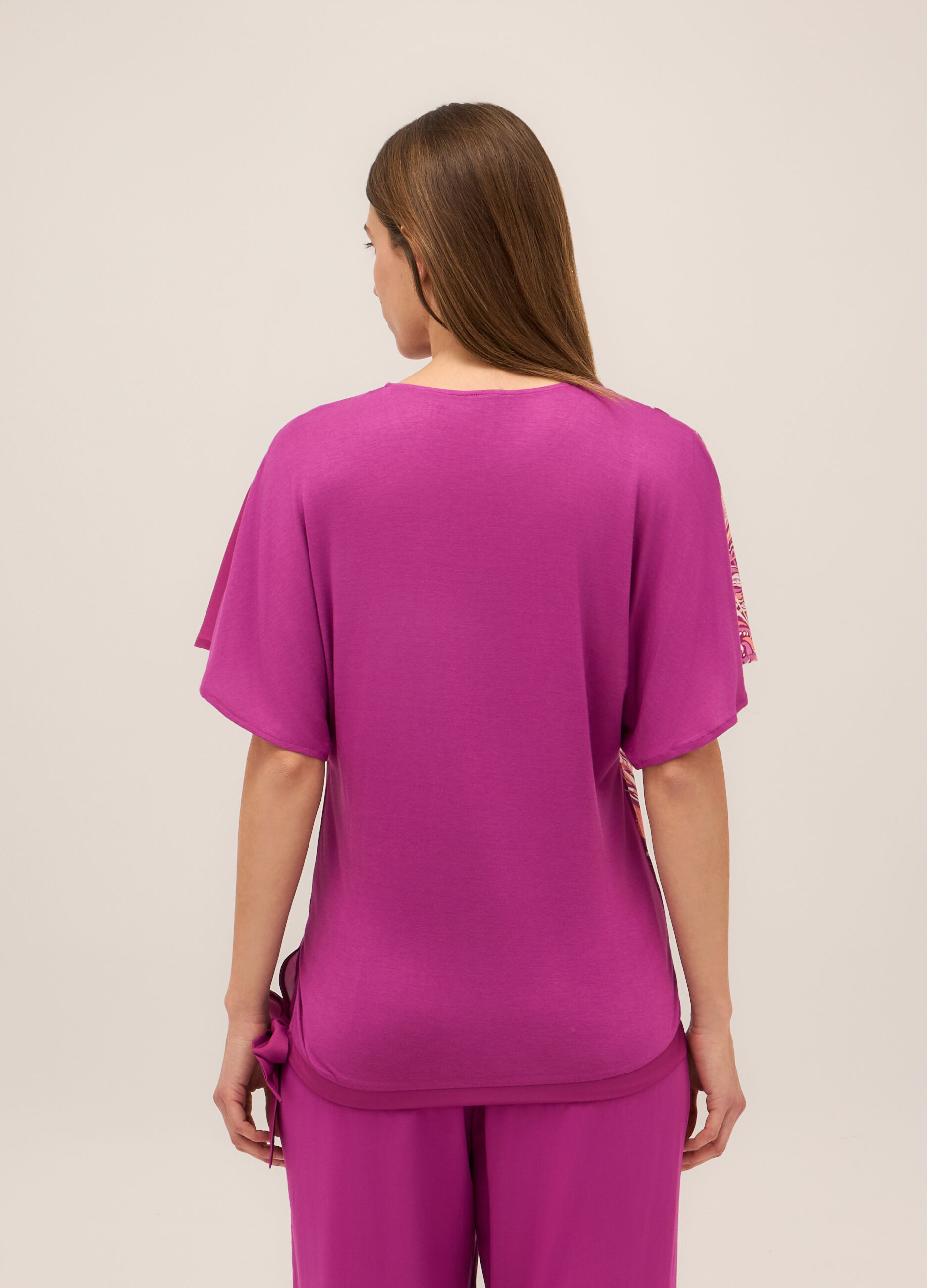 T-shirt con maniche ad aletta donna_1