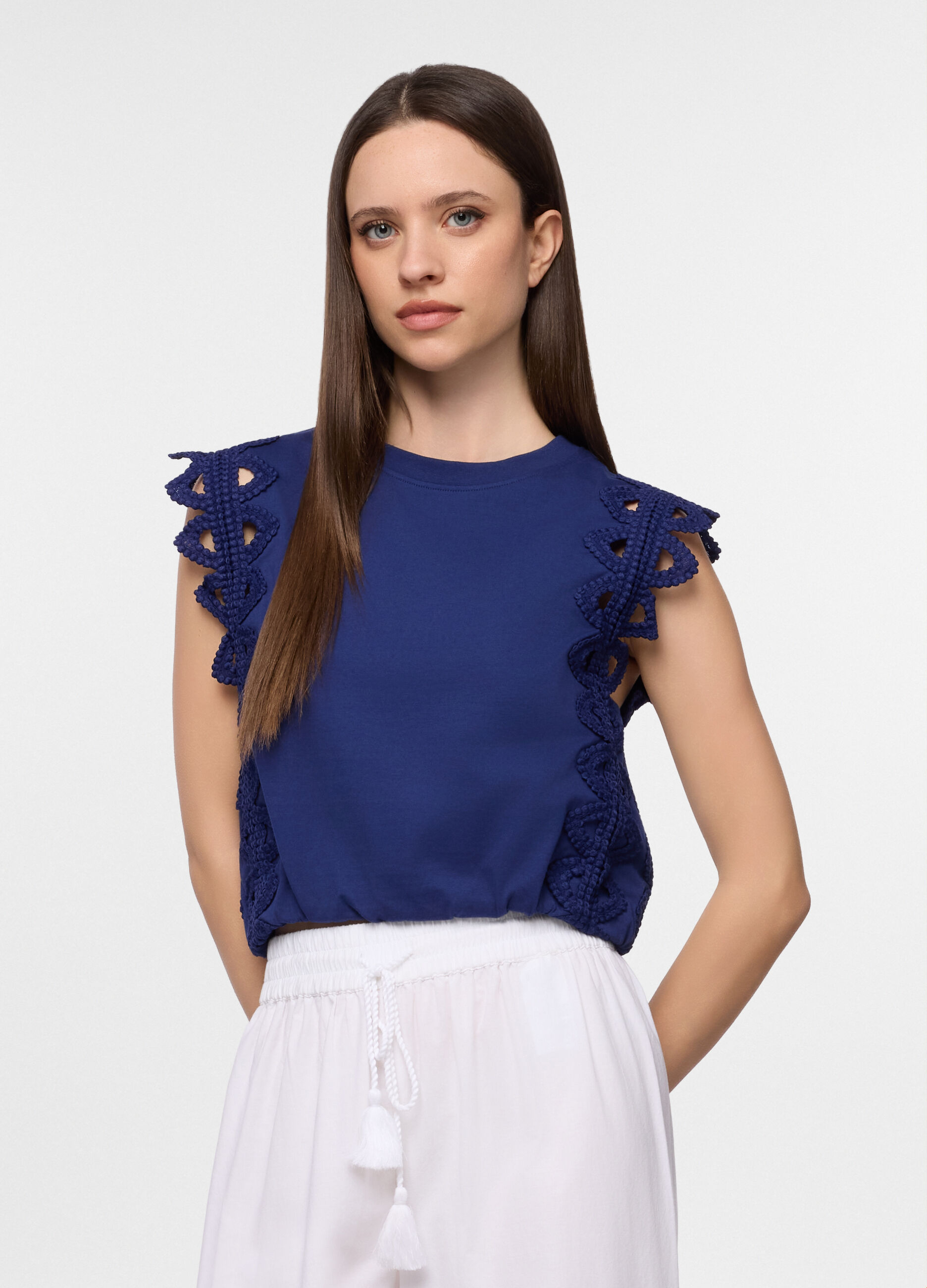 T-shirt girocollo donna_0