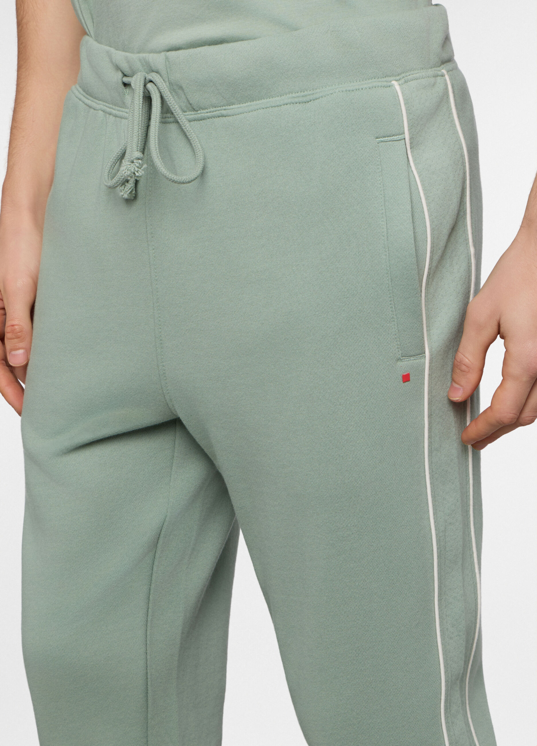 Jogger con fasce a contrasto in misto cotone_2