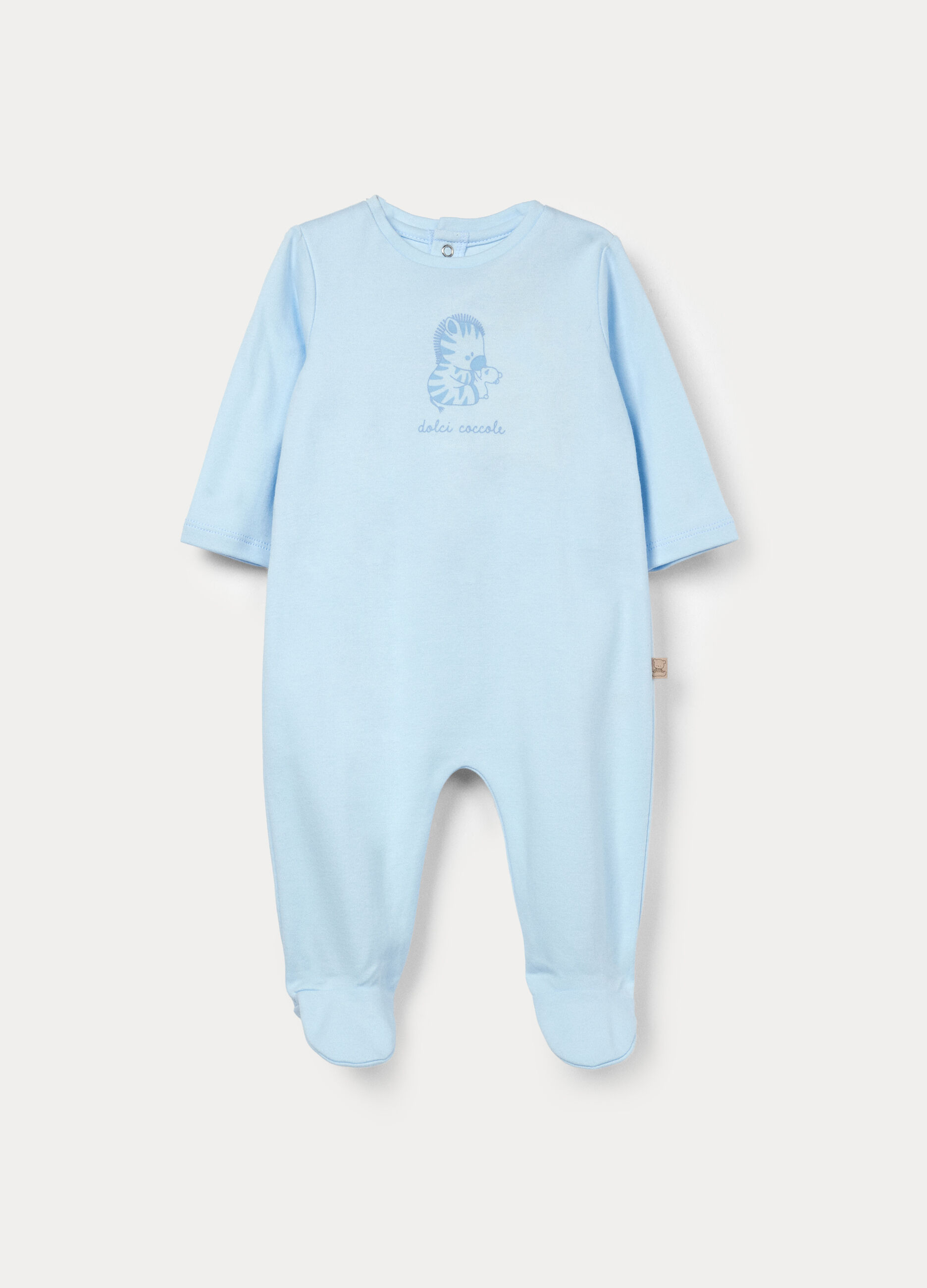 Tutina in interlock di puro cotone neonato_0