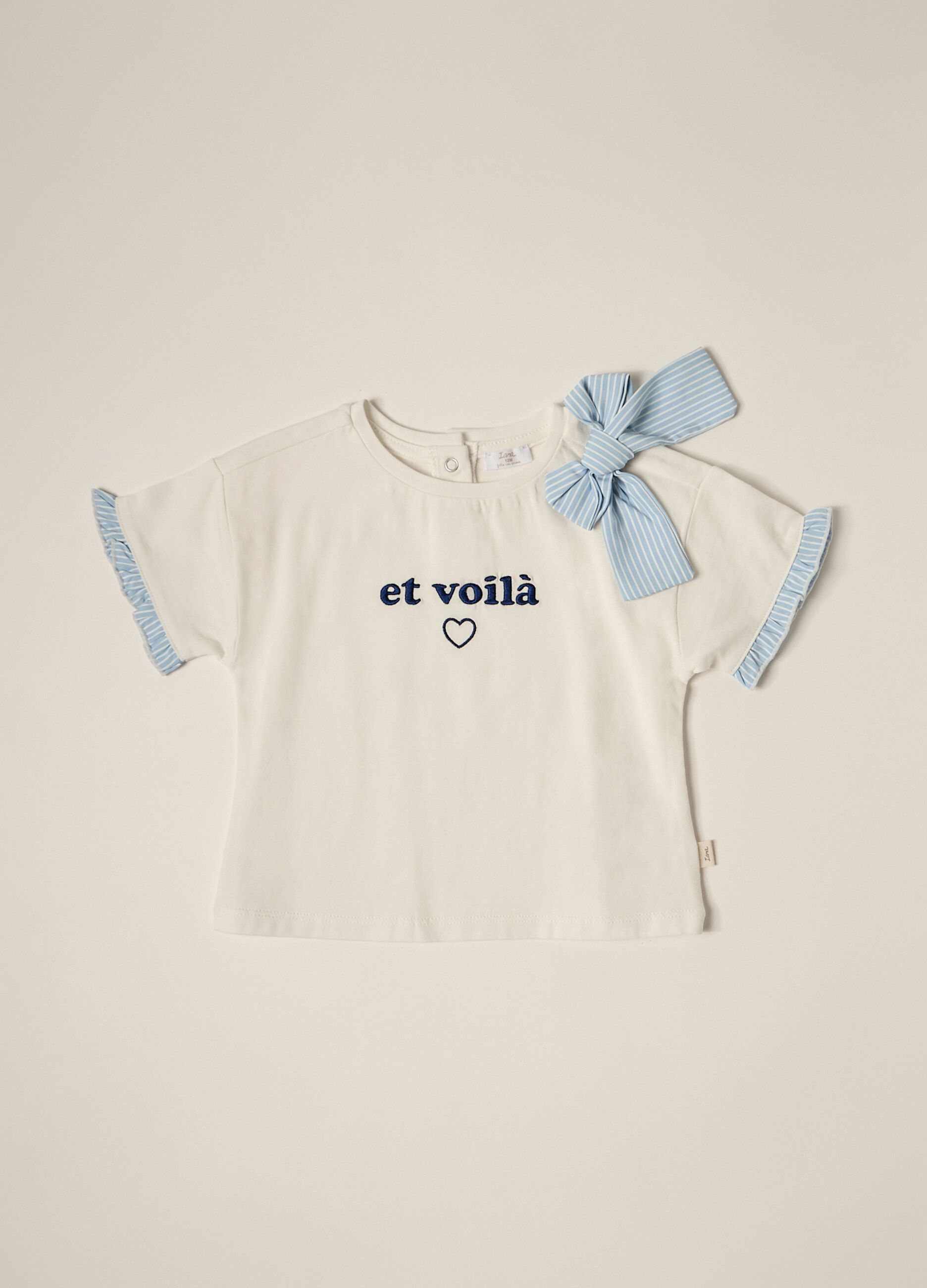 T-shirt in jersey di cotone stretch neonata_0