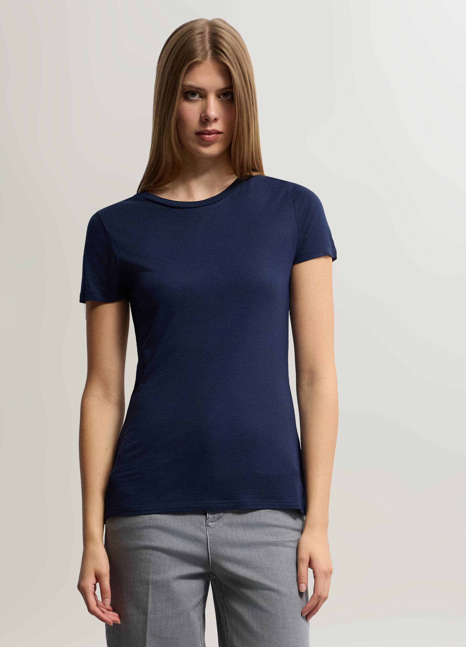 T-shirt girocollo donna_0