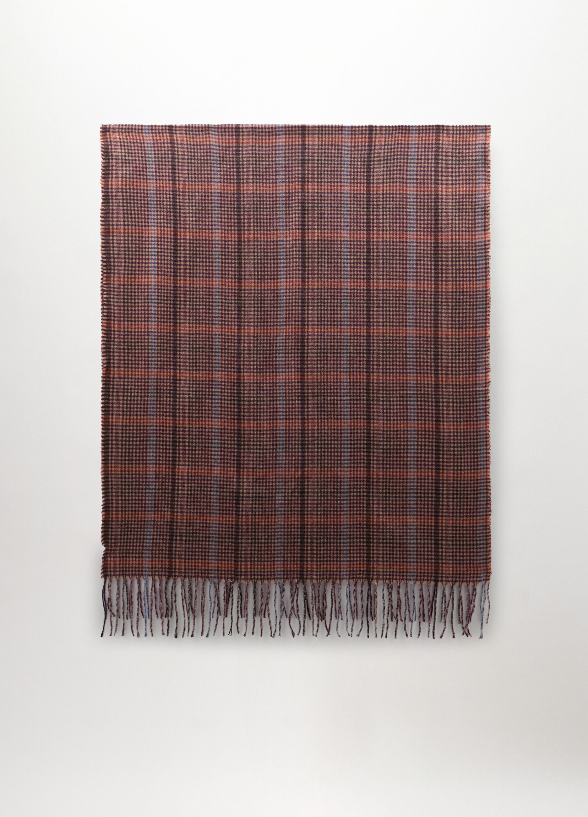 Sciarpa jacquard a quadri donna_0