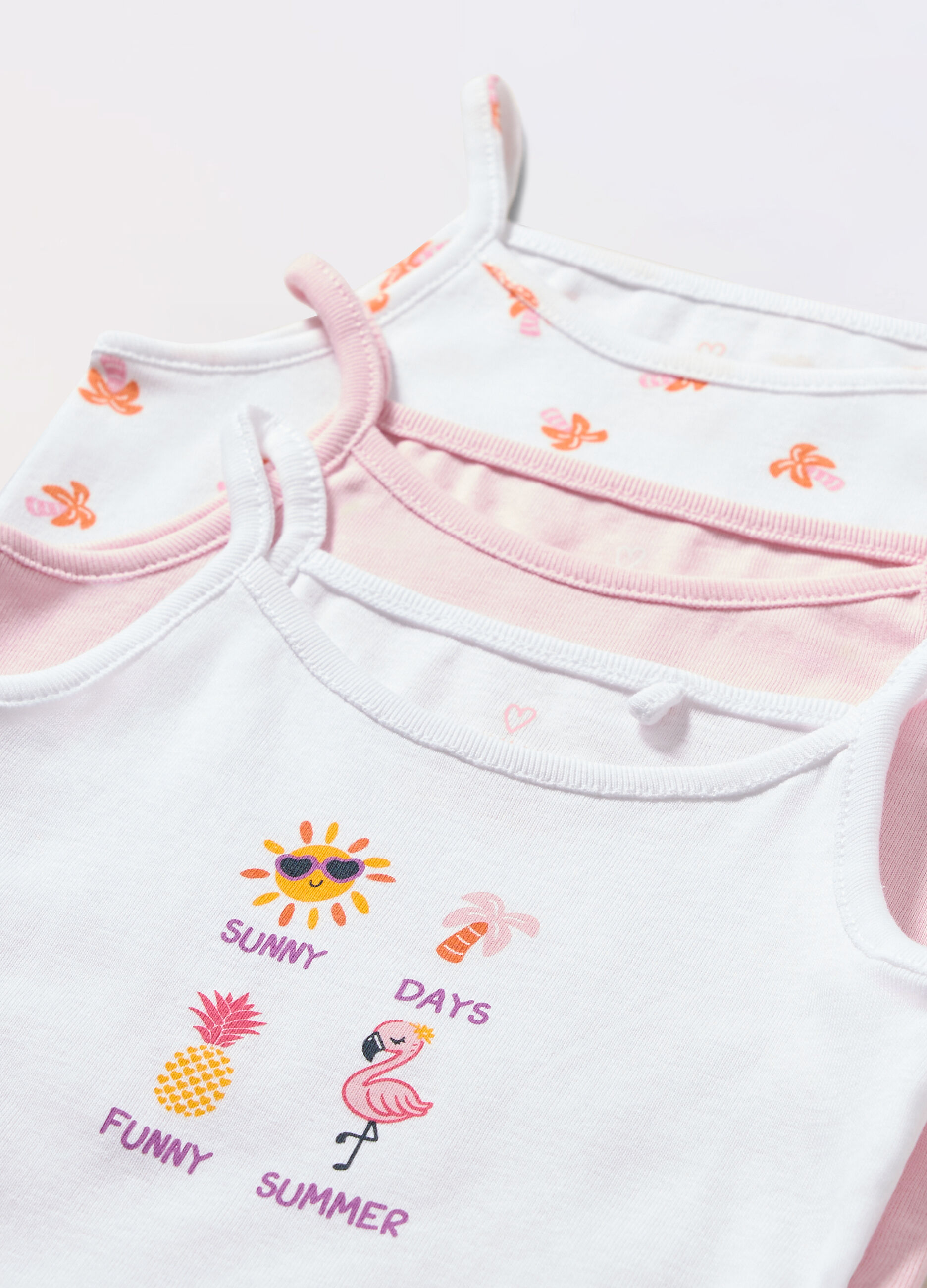 Pack 3 body in puro cotone neonata