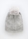 Berretto tricot con pon pom donna_1