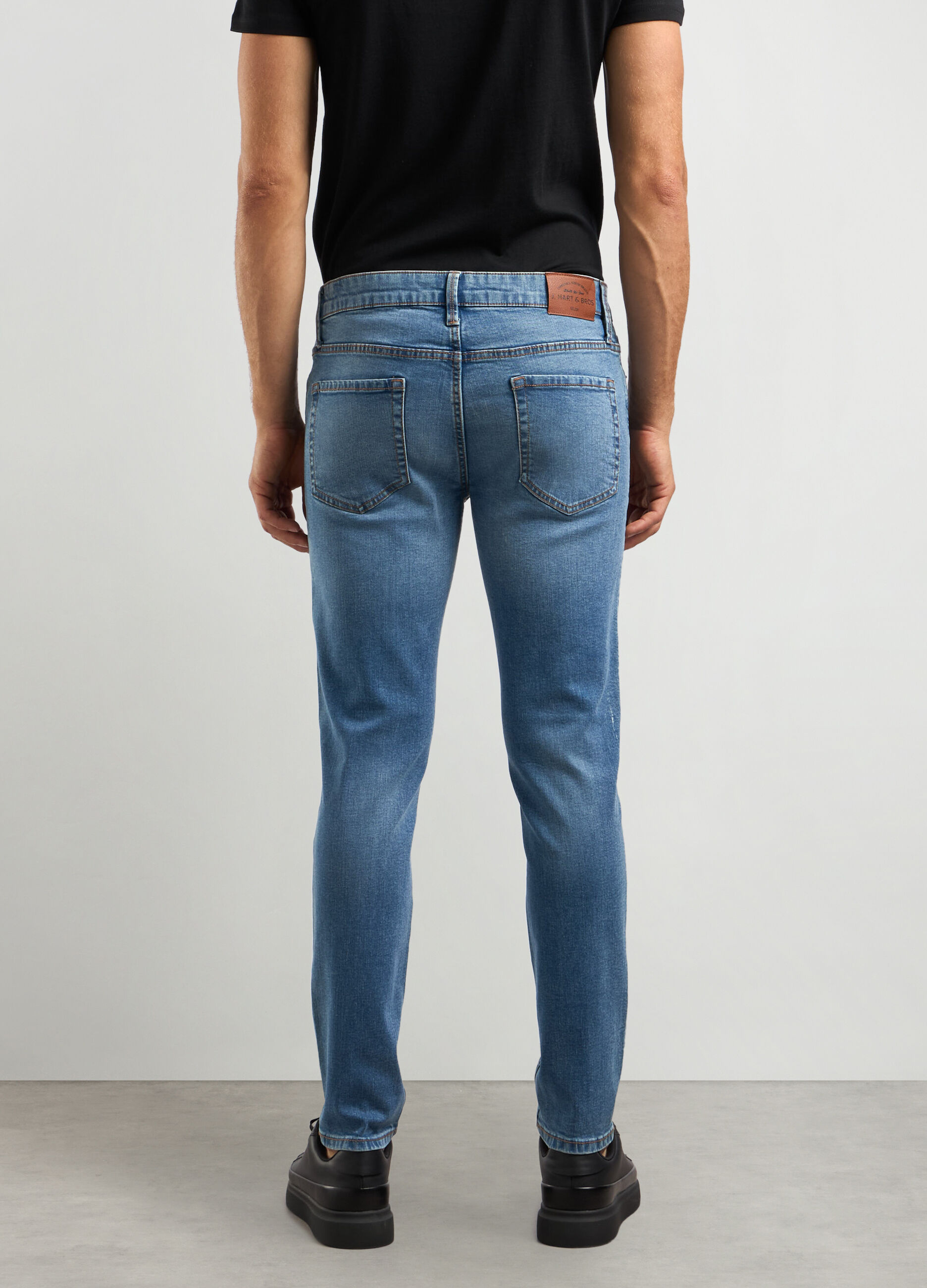 Jeans skinny fit in cotone stretch uomo_1
