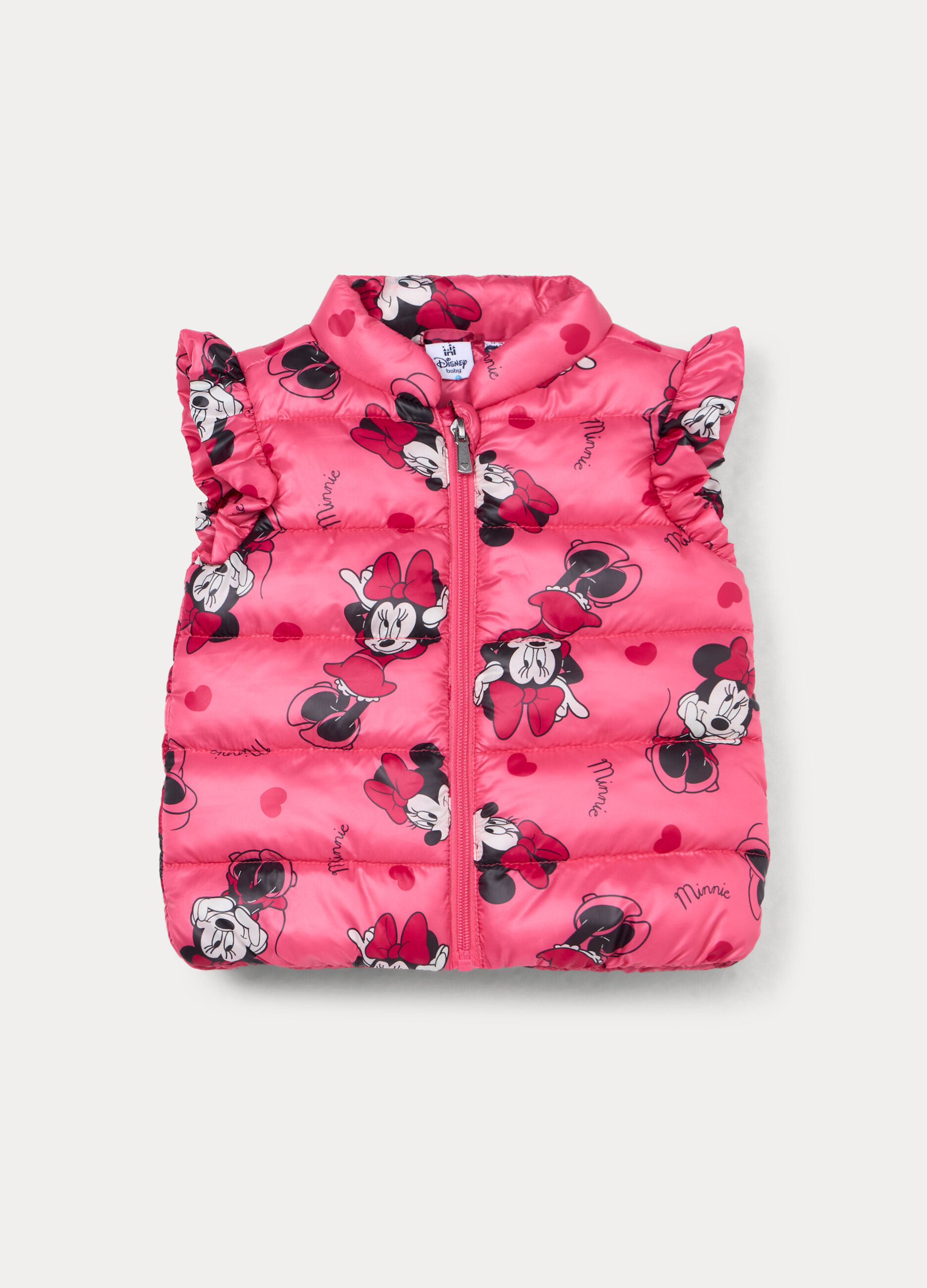Giubbino imbottito smanicato in taffet&agrave; Disney bimba_0