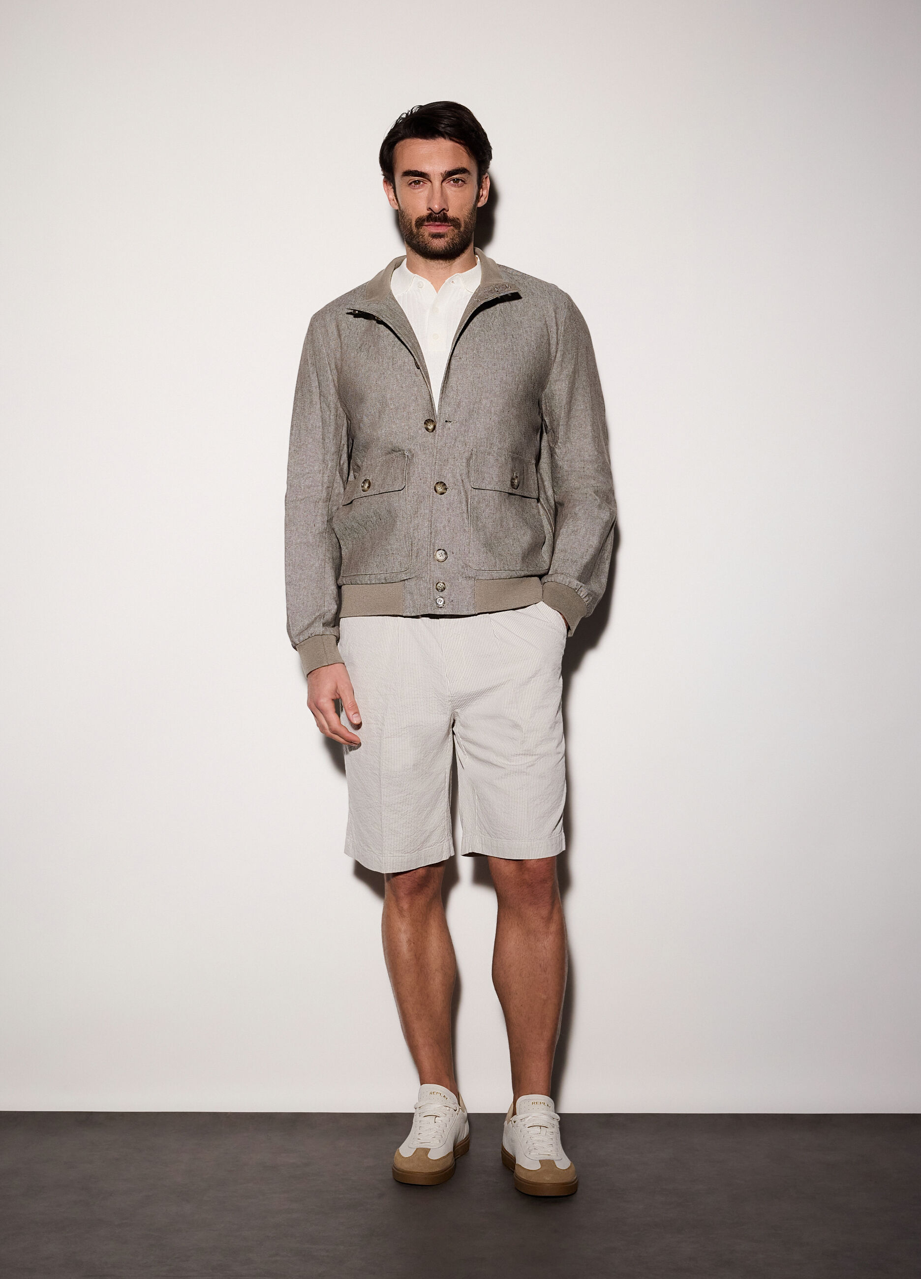 Bermuda in seersucker di cotone uomo_0