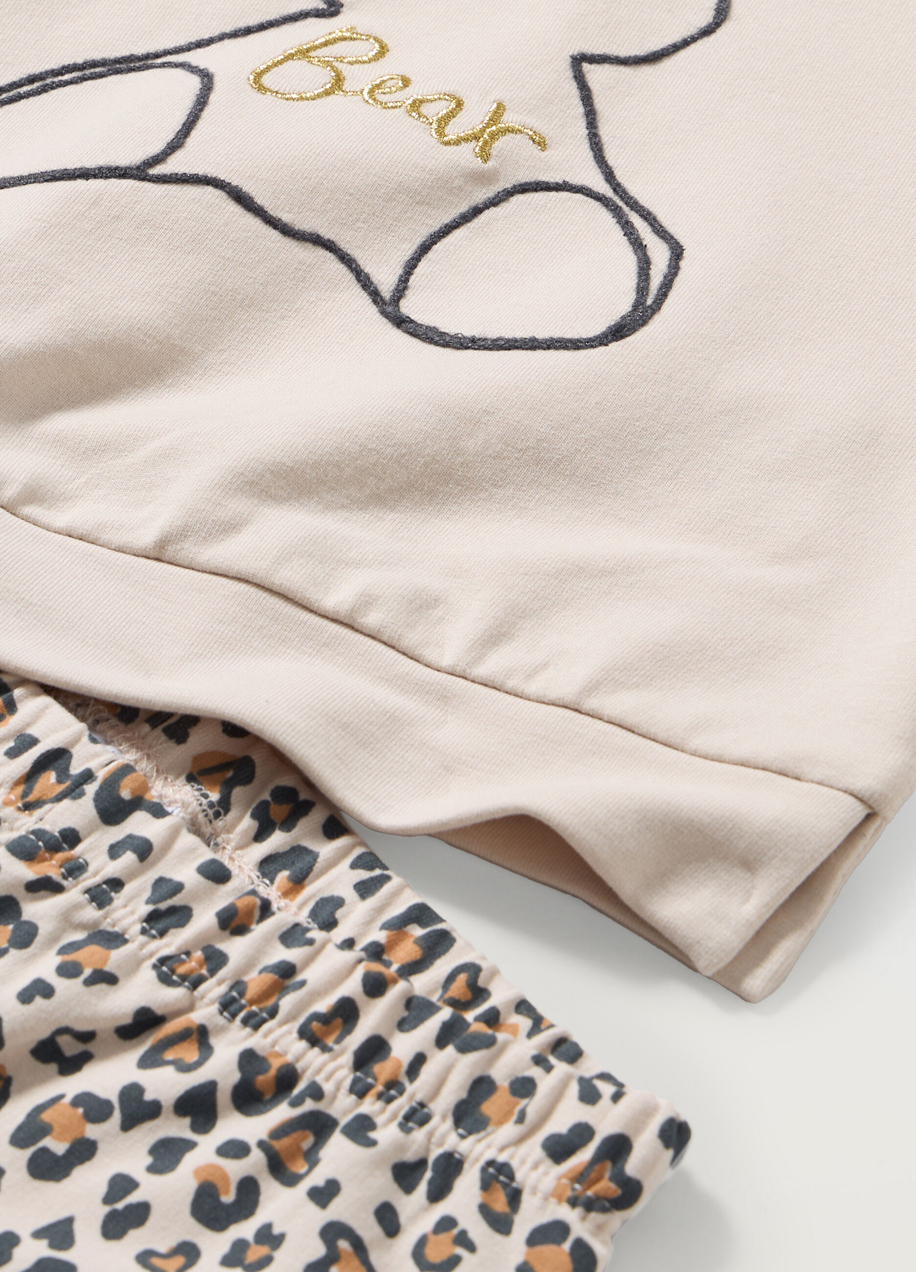 Jogging set in felpa di cotone stretch neonata_1