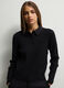 Maglia con coletto classico e lavorazione a treccia donna_2