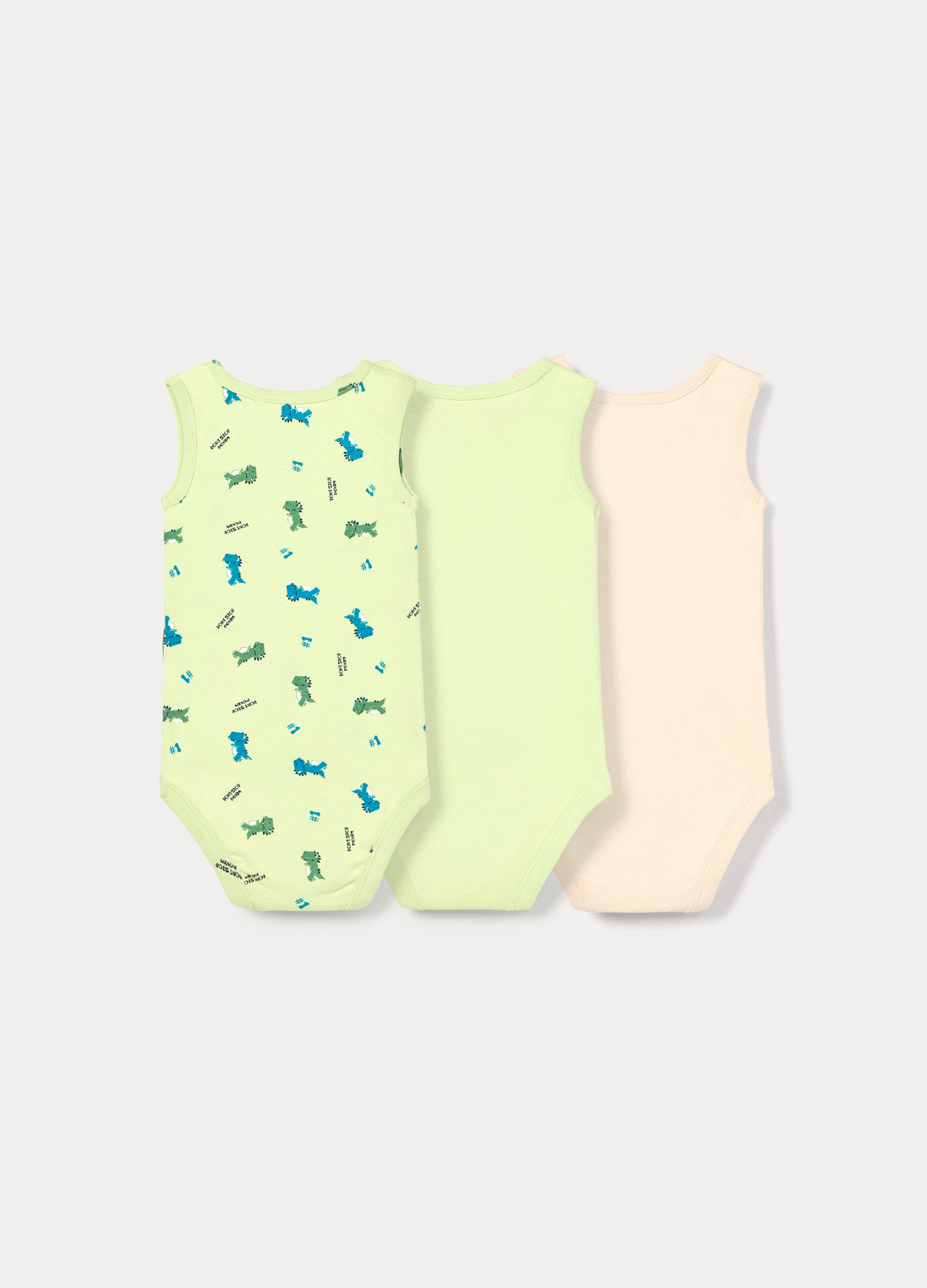 Pack 3 body in costina di puro cotone _1