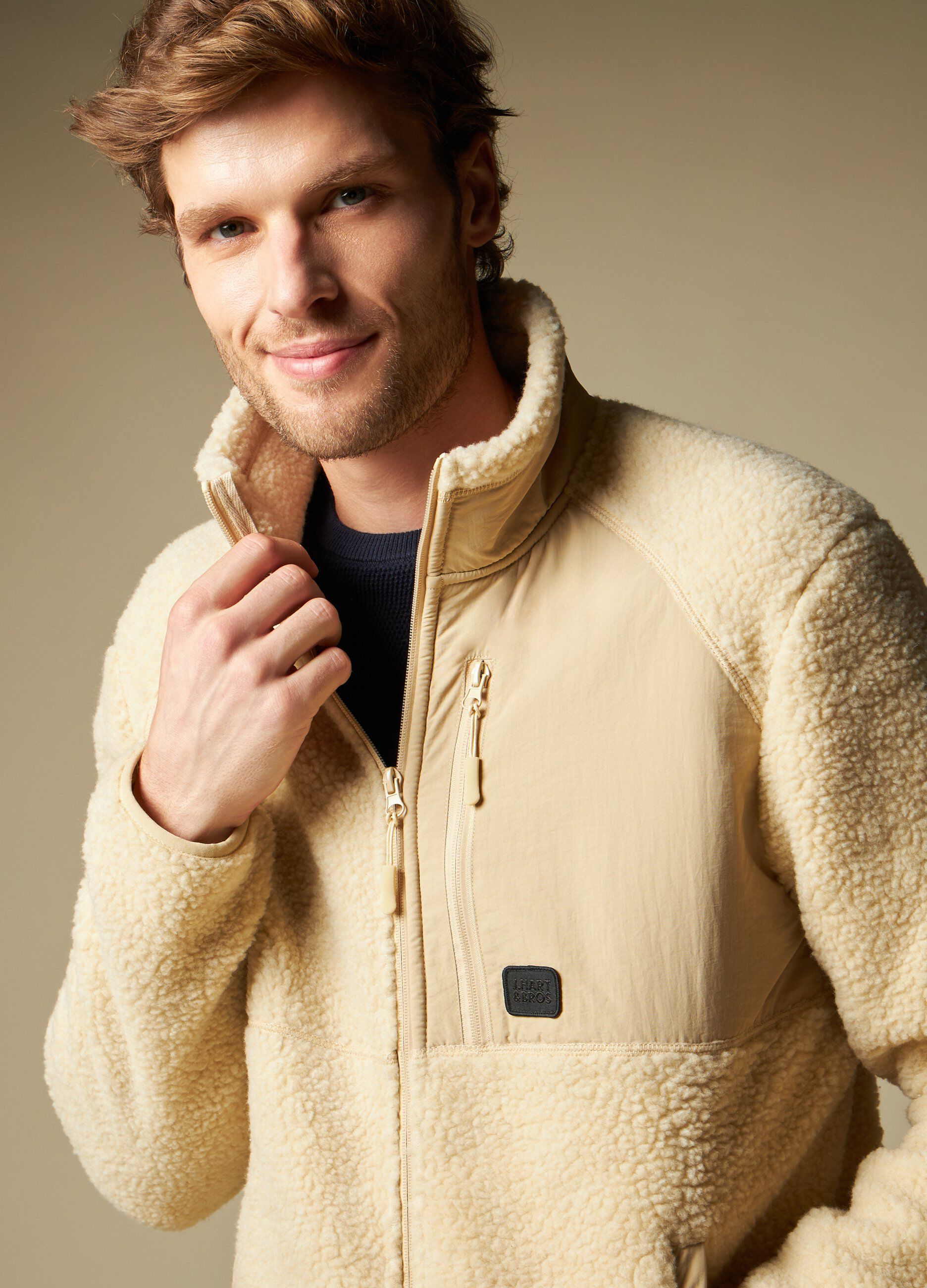 Felpa teddy uomo clearance