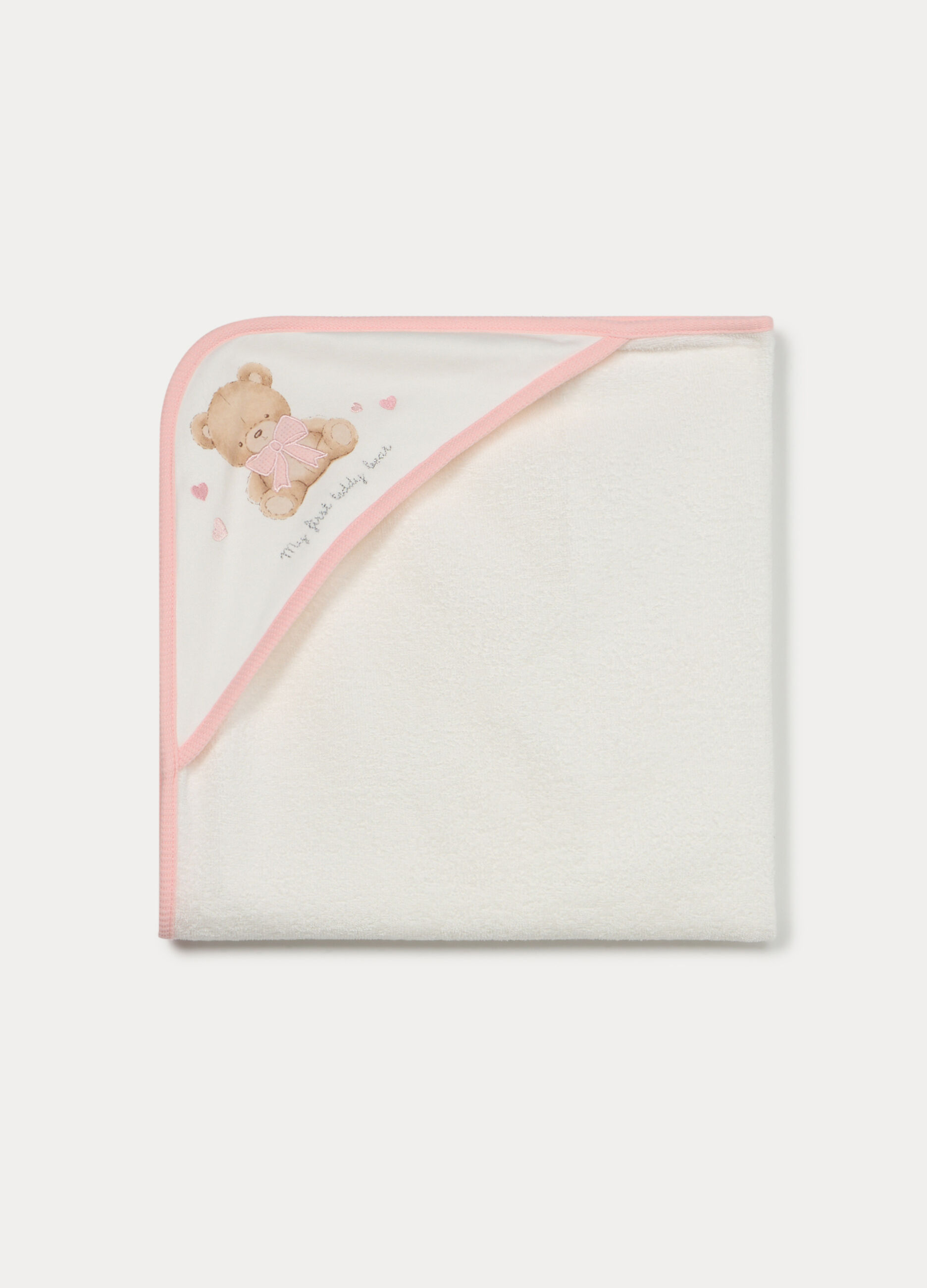 Asciugamano in spugna di puro cotone neonata_0