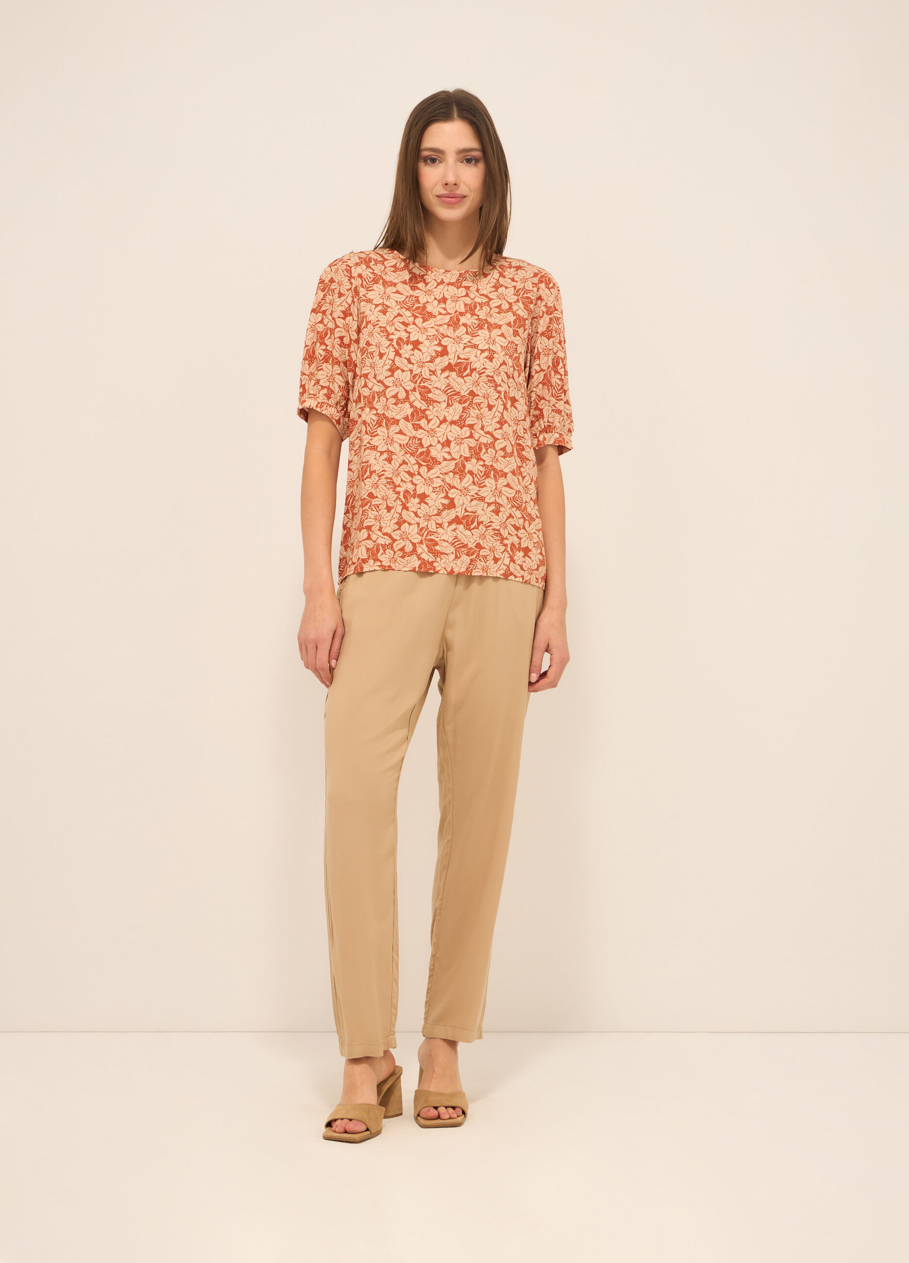 Pantaloni in pura viscosa donna_0