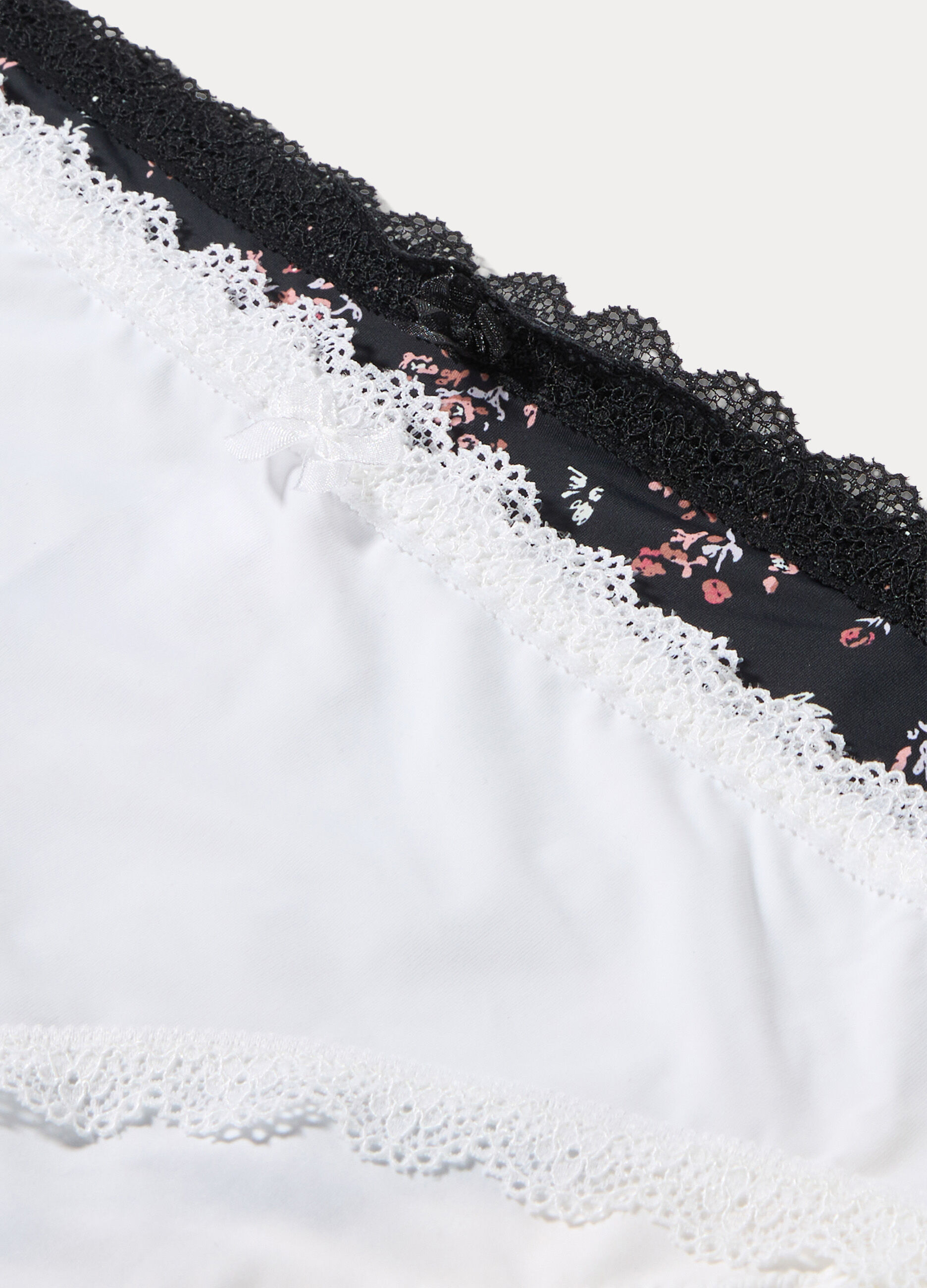 Pack 2 slip in microfibra con inserti in pizzo donna_2