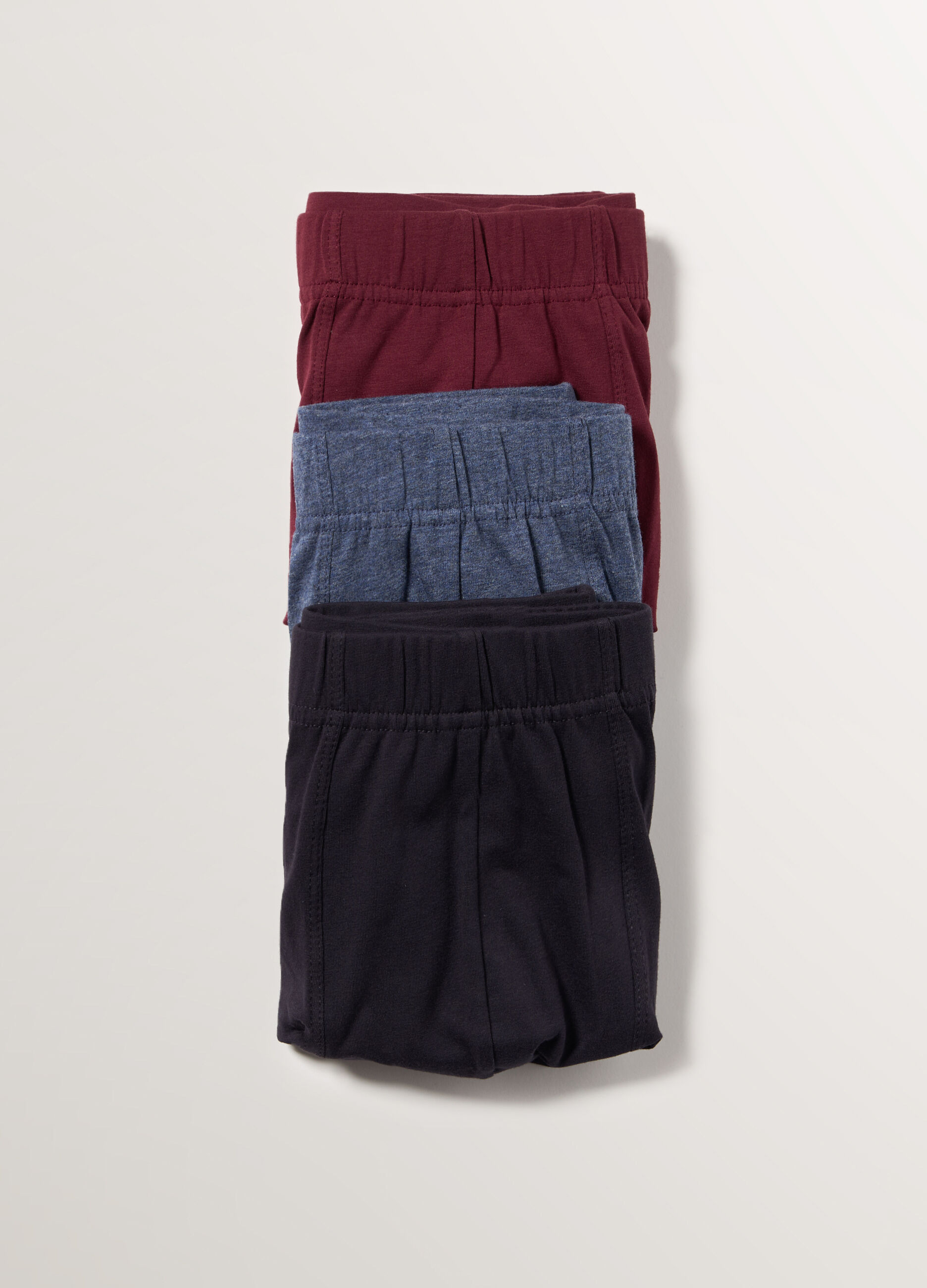 3 pack boxer in jersey di cotone tinta unita uomo_0
