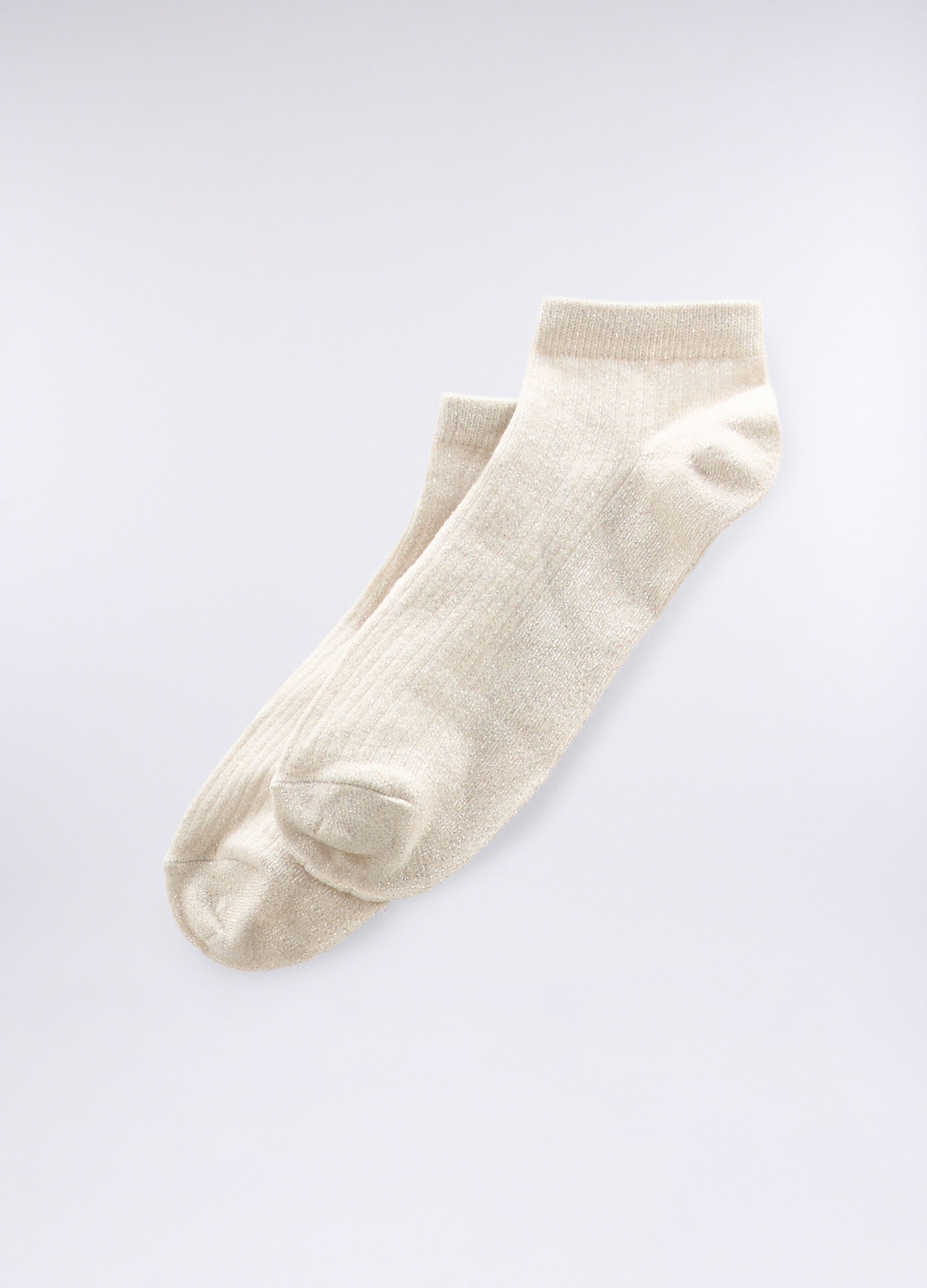 Calze corte misto cotone stretch con filo lurex donna_0