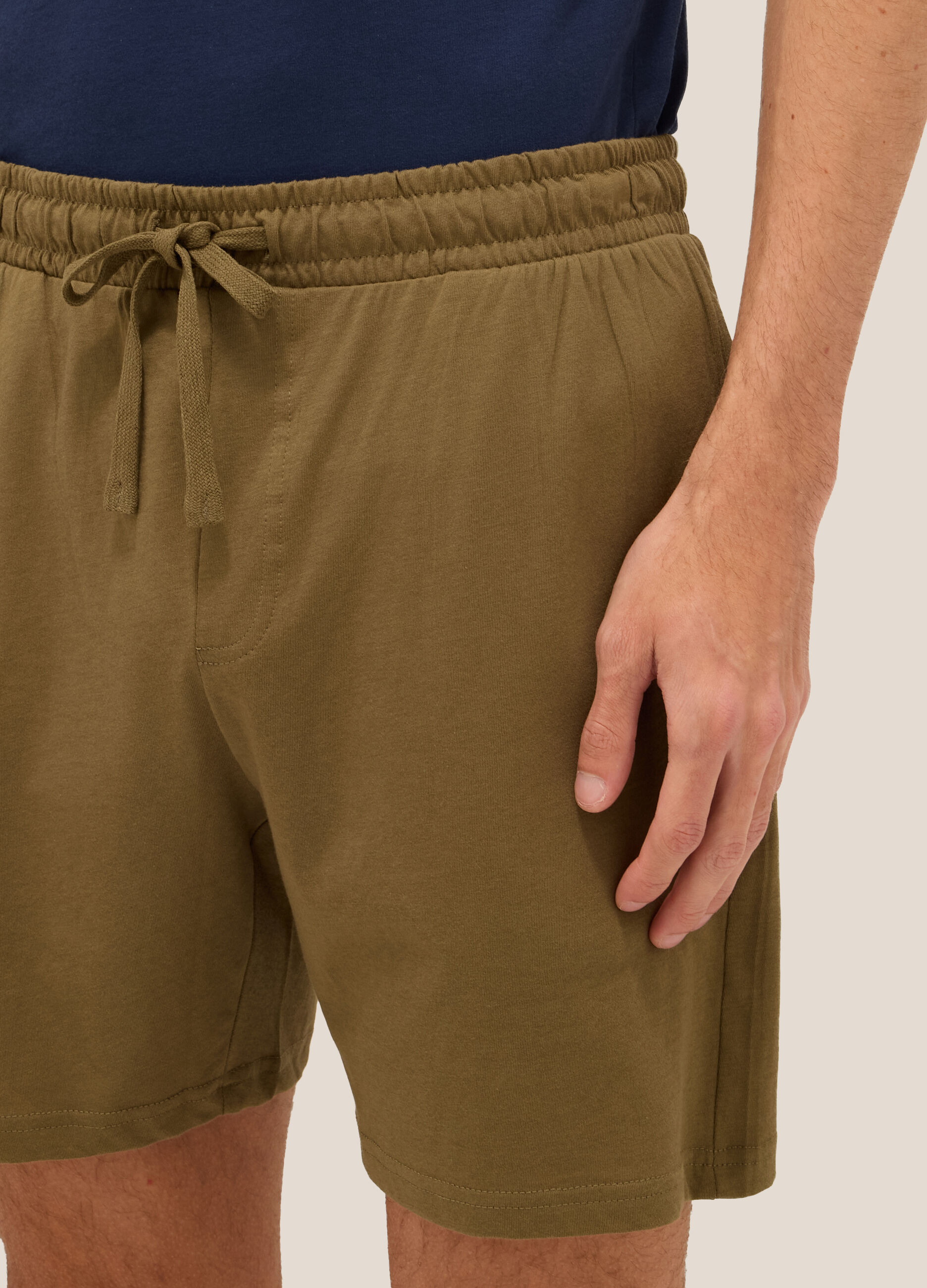 Shorts sportivi in jersey di cotone uomo_2