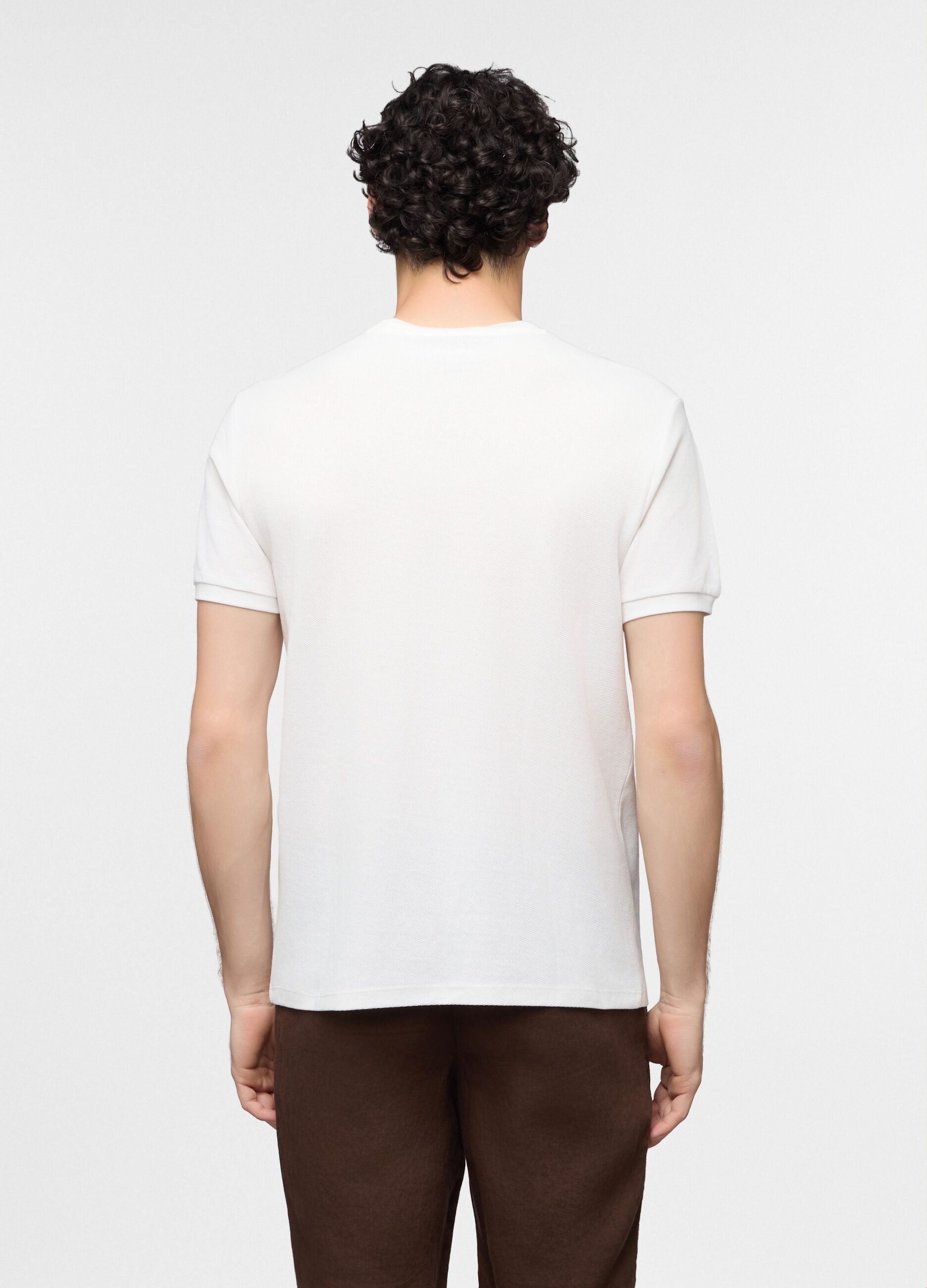 T-shirt in piquet di cotone uomo_1