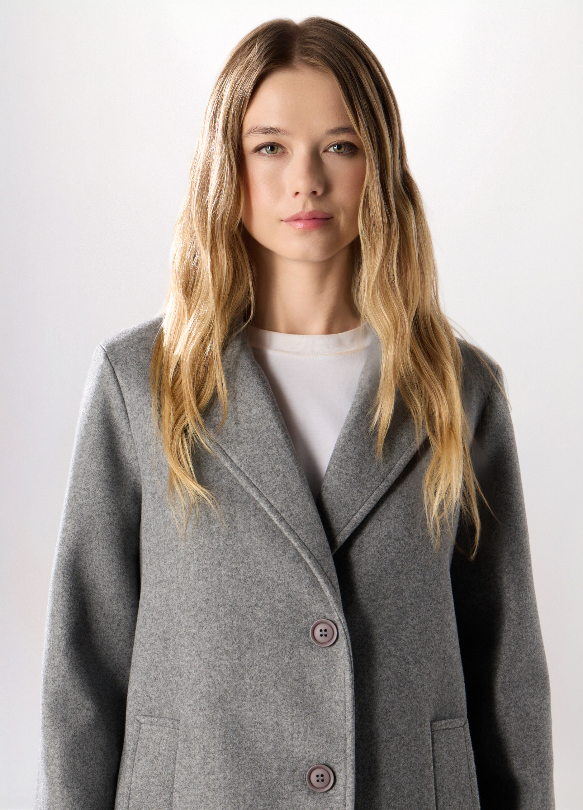 Cappotto con colletto reverse donna_2
