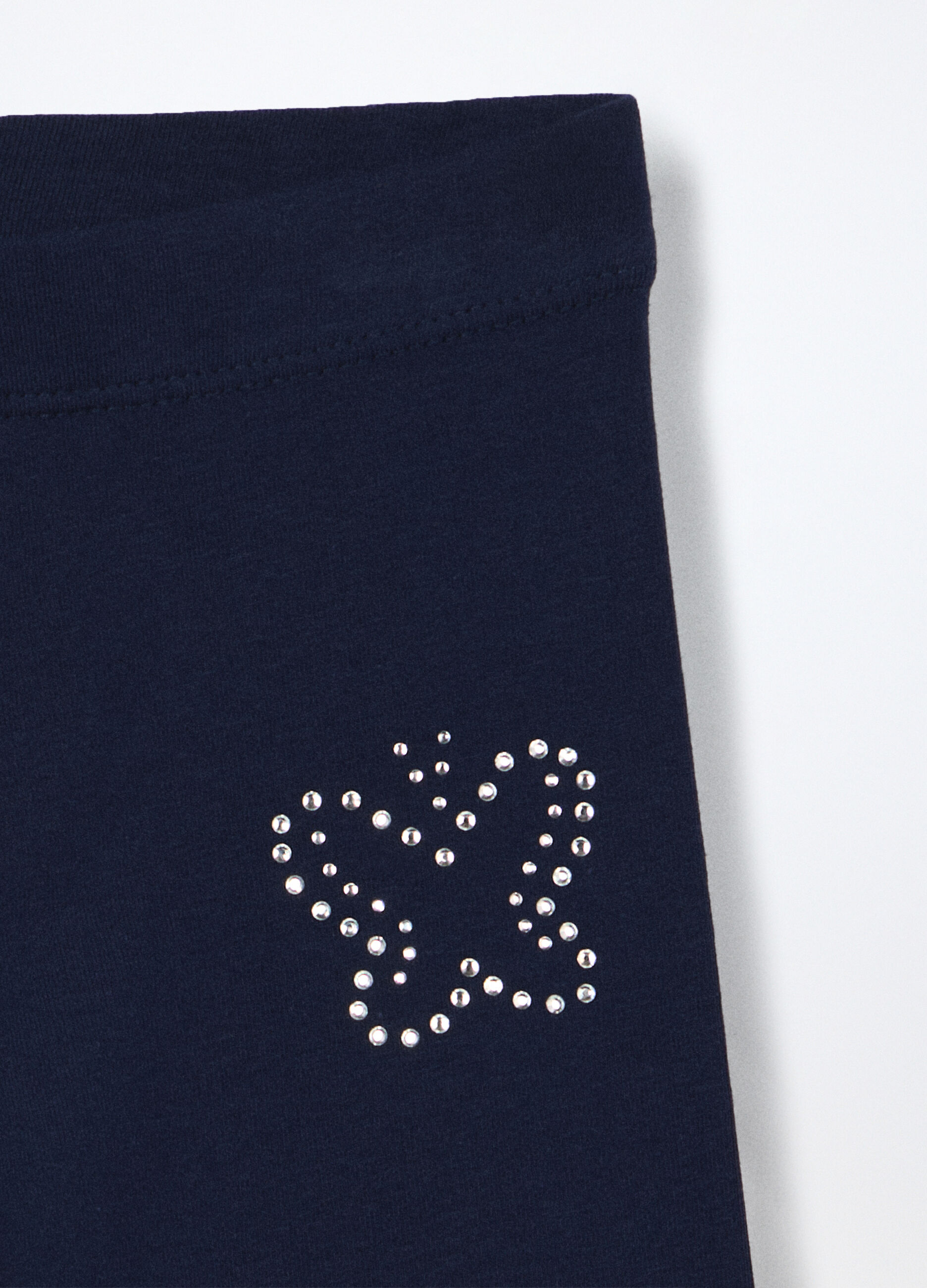 Leggings in jersey di cotone stretch bambina_2